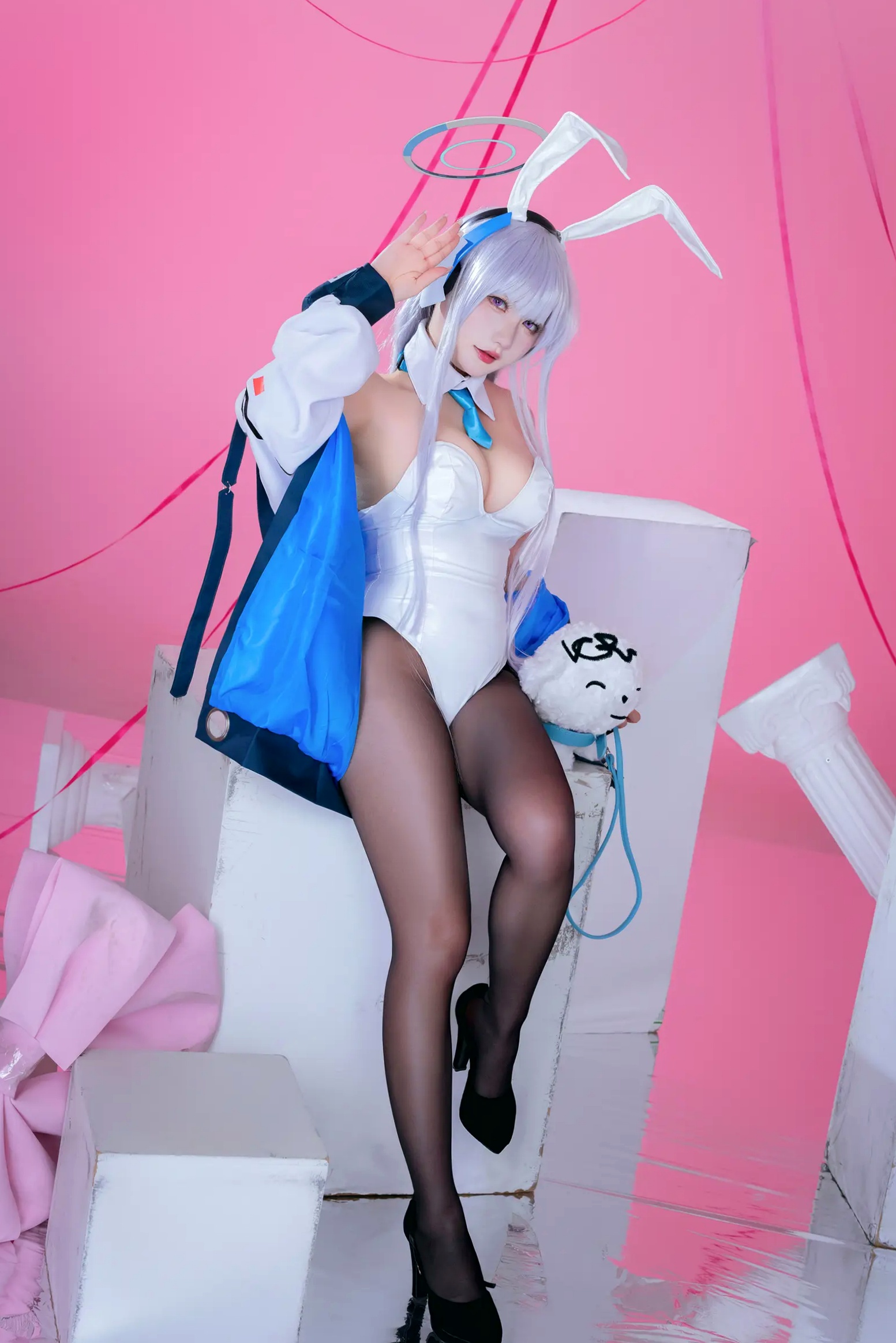Gallery - 是一只熊仔 潮乃亚 蔚蓝档案角色Cosplay 绝美私房写真 内衣制服诱惑 二次元女神[100P]角色扮演性感内衣黑丝女神 女神私房照_秀色女神 - image 27
