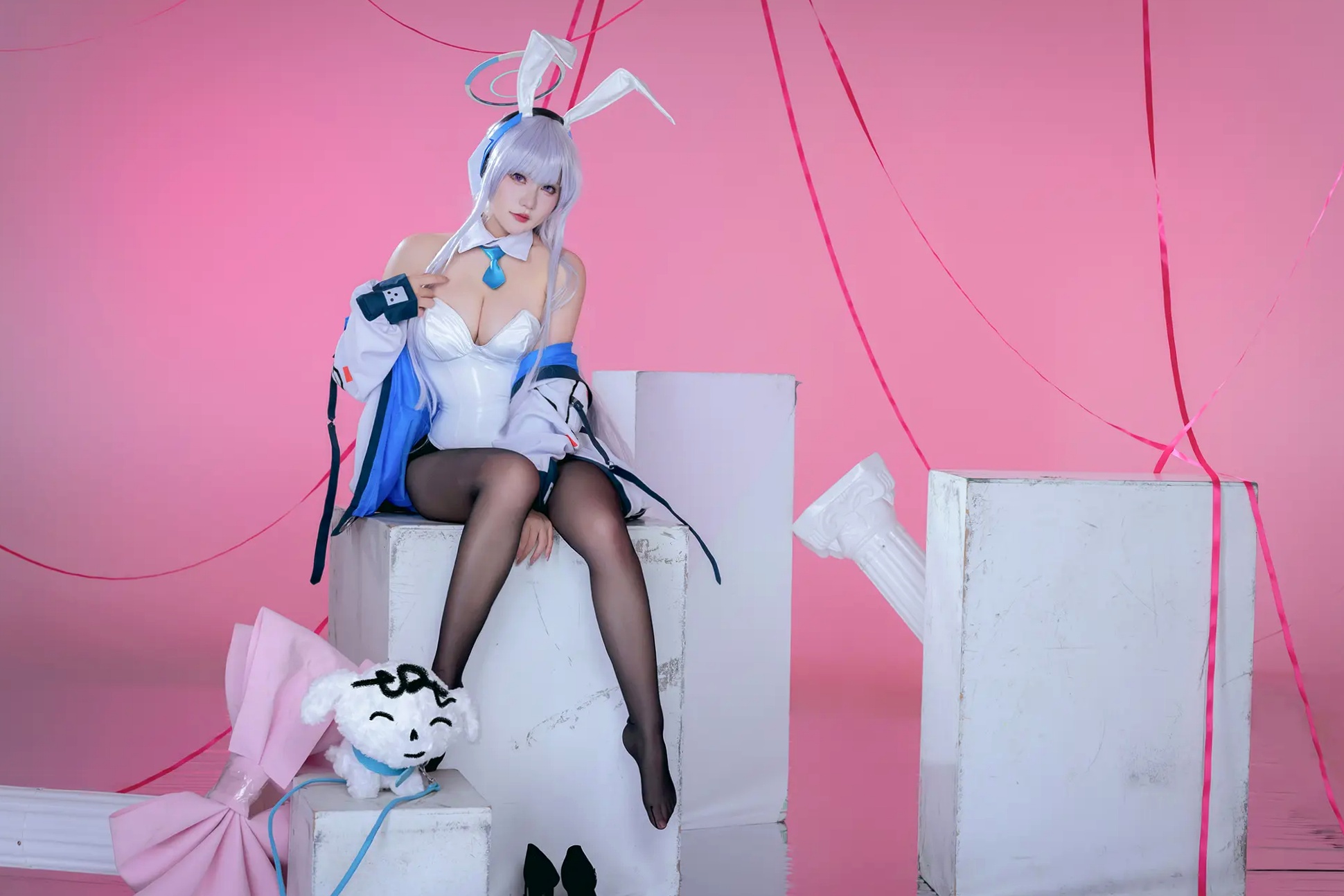 Gallery - 是一只熊仔 潮乃亚 蔚蓝档案角色Cosplay 绝美私房写真 内衣制服诱惑 二次元女神[100P]角色扮演性感内衣黑丝女神 女神私房照_秀色女神 - image 37