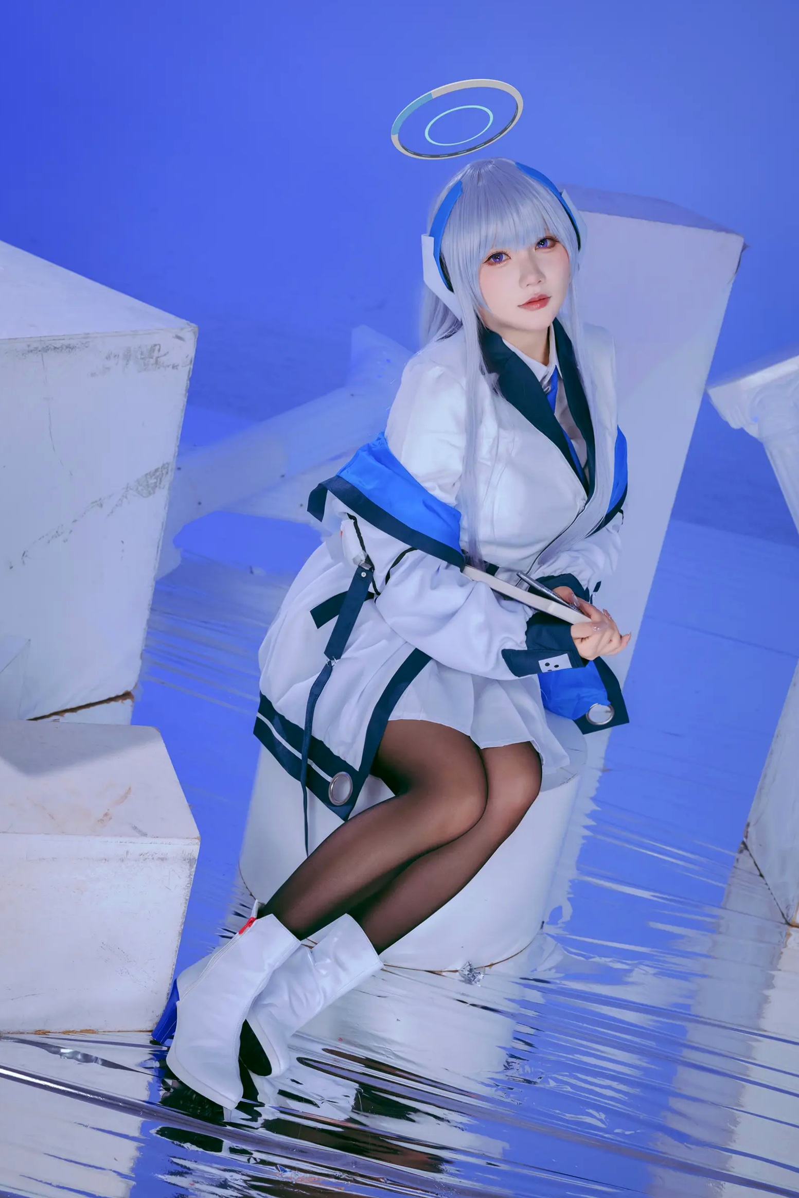 Gallery - 是一只熊仔 潮乃亚 蔚蓝档案角色Cosplay 绝美私房写真 内衣制服诱惑 二次元女神[100P]角色扮演性感内衣黑丝女神 女神私房照_秀色女神 - image 55