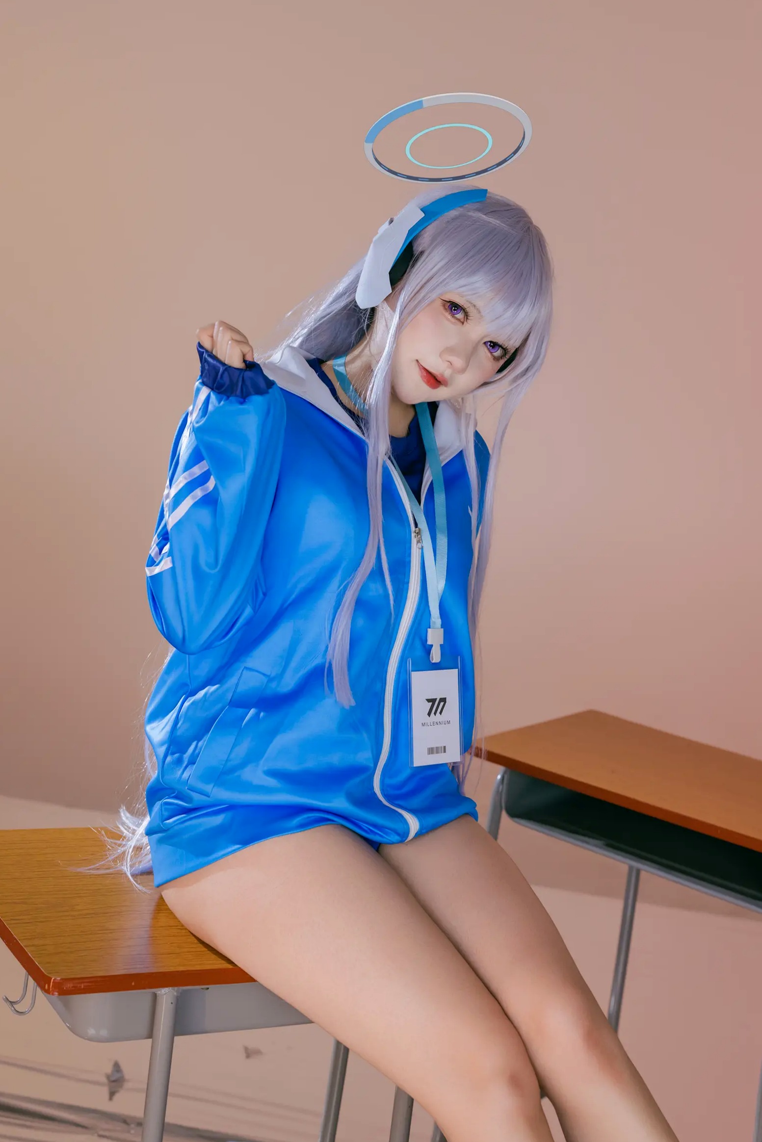 Gallery - 是一只熊仔 潮乃亚 蔚蓝档案角色Cosplay 绝美私房写真 内衣制服诱惑 二次元女神[100P]角色扮演性感内衣黑丝女神 女神私房照_秀色女神 - image 67
