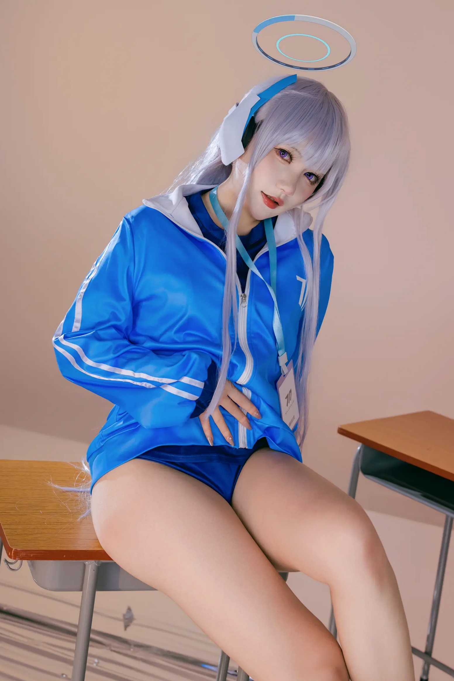 Gallery - 是一只熊仔 潮乃亚 蔚蓝档案角色Cosplay 绝美私房写真 内衣制服诱惑 二次元女神[100P]角色扮演性感内衣黑丝女神 女神私房照_秀色女神 - image 70