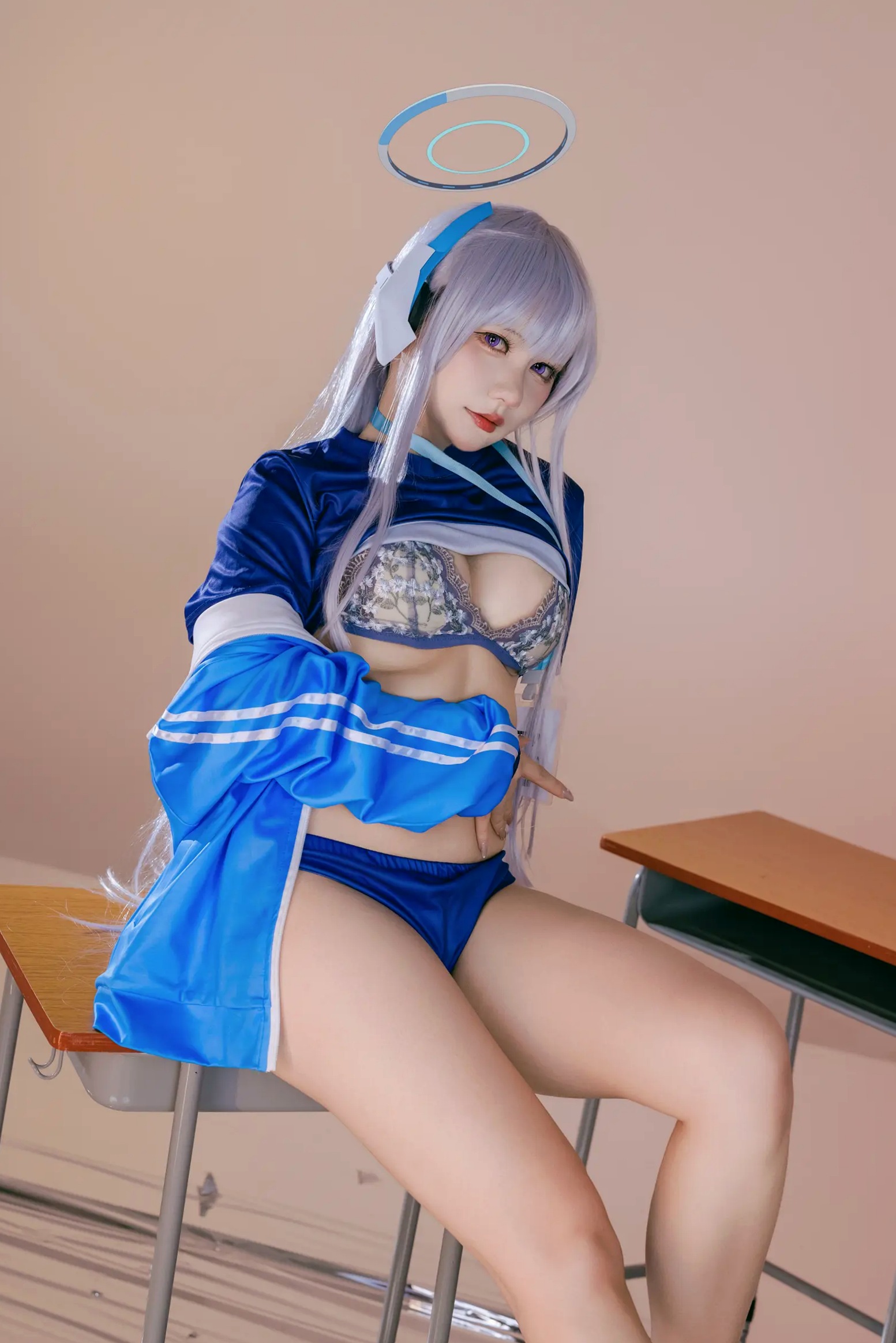 Gallery - 是一只熊仔 潮乃亚 蔚蓝档案角色Cosplay 绝美私房写真 内衣制服诱惑 二次元女神[100P]角色扮演性感内衣黑丝女神 女神私房照_秀色女神 - image 71