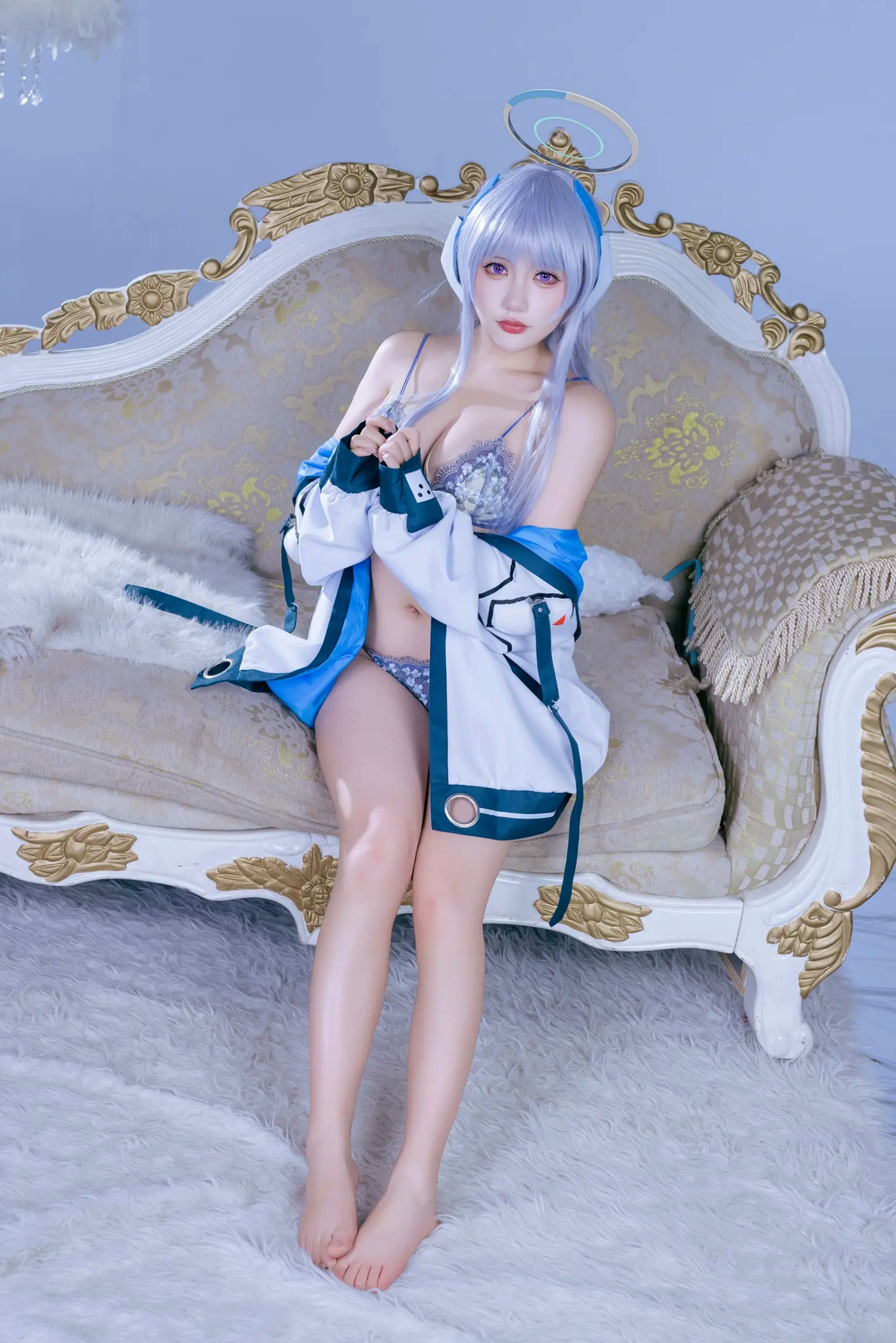 Gallery - 是一只熊仔 潮乃亚 蔚蓝档案角色Cosplay 绝美私房写真 内衣制服诱惑 二次元女神[100P]角色扮演性感内衣黑丝女神 女神私房照_秀色女神 - image 74