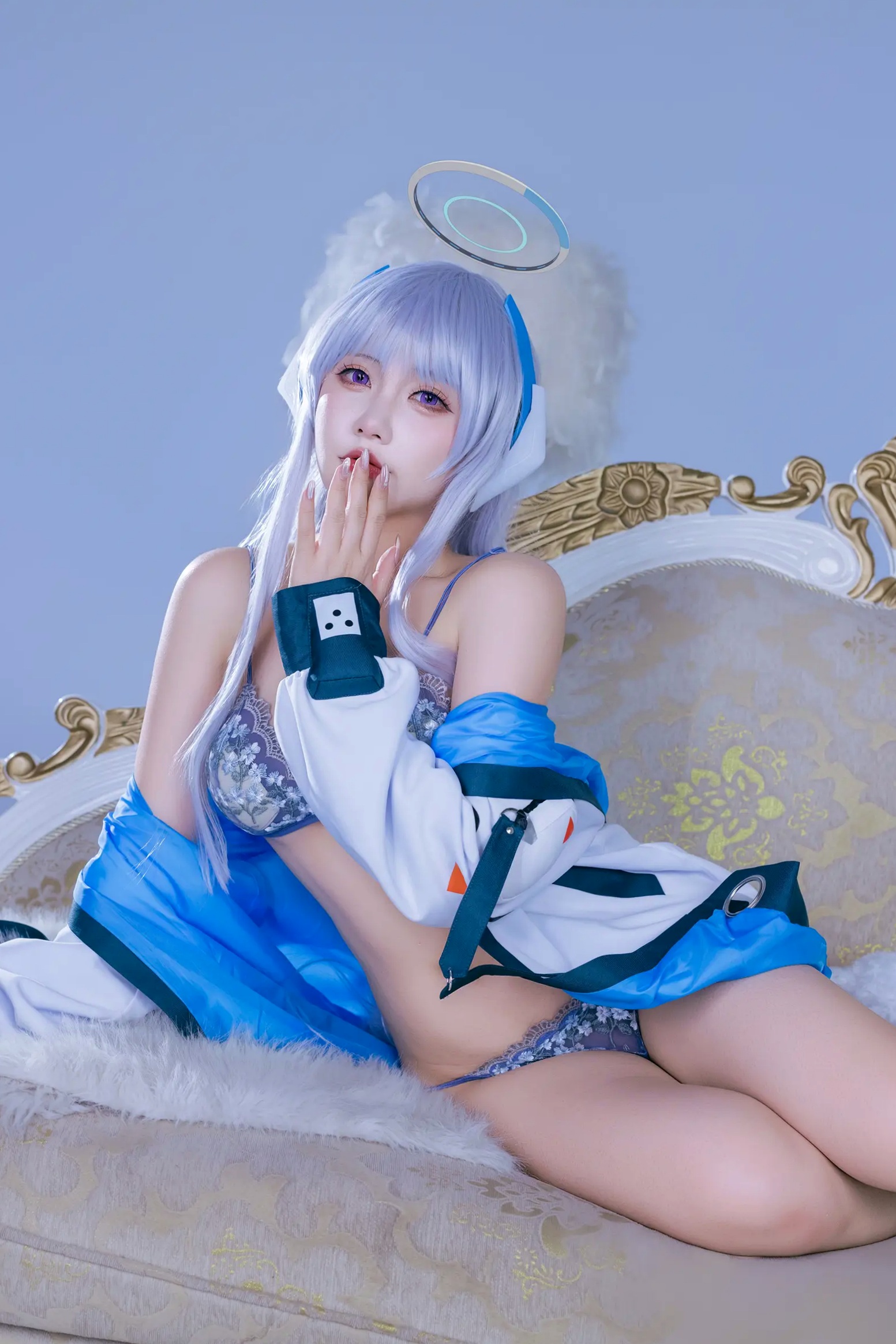 Gallery - 是一只熊仔 潮乃亚 蔚蓝档案角色Cosplay 绝美私房写真 内衣制服诱惑 二次元女神[100P]角色扮演性感内衣黑丝女神 女神私房照_秀色女神 - image 76