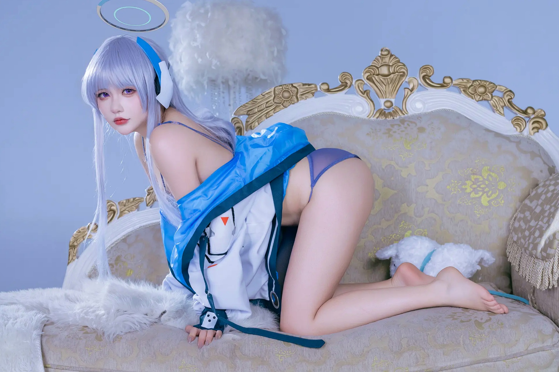 Gallery - 是一只熊仔 潮乃亚 蔚蓝档案角色Cosplay 绝美私房写真 内衣制服诱惑 二次元女神[100P]角色扮演性感内衣黑丝女神 女神私房照_秀色女神 - image 79