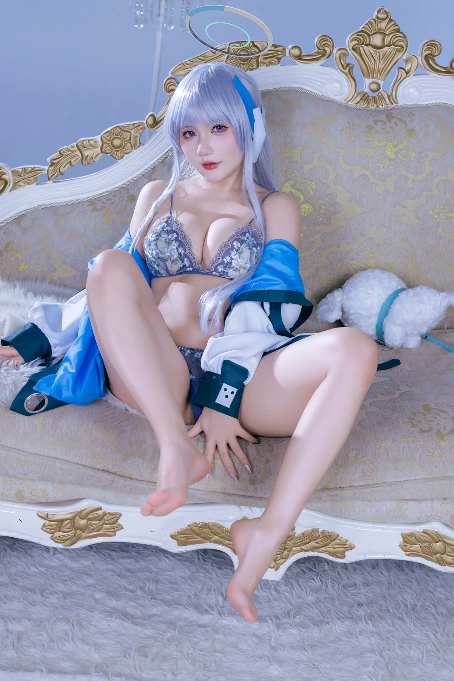 Gallery - 是一只熊仔 潮乃亚 蔚蓝档案角色Cosplay 绝美私房写真 内衣制服诱惑 二次元女神[100P]角色扮演性感内衣黑丝女神 女神私房照_秀色女神 - image 84
