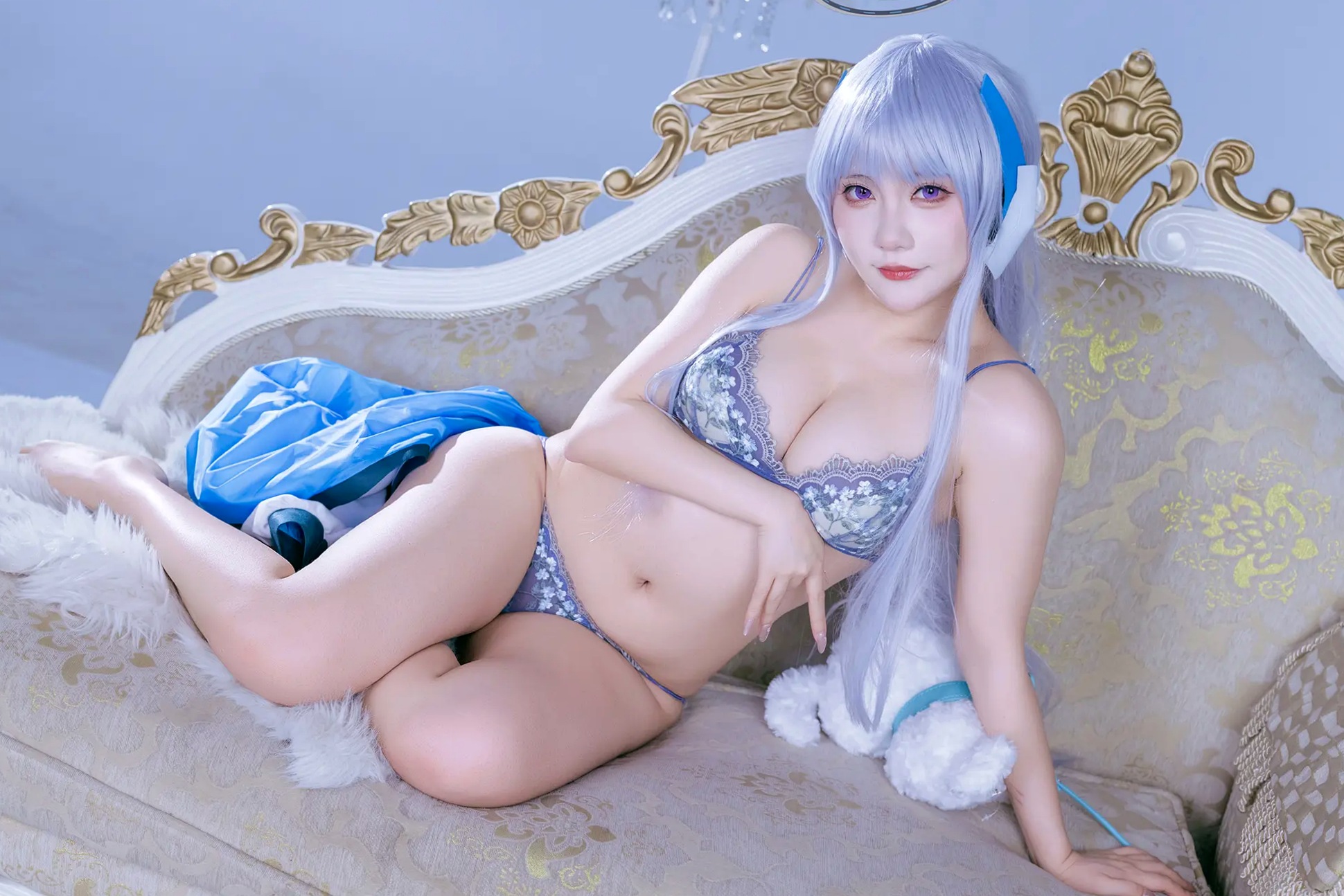 Gallery - 是一只熊仔 潮乃亚 蔚蓝档案角色Cosplay 绝美私房写真 内衣制服诱惑 二次元女神[100P]角色扮演性感内衣黑丝女神 女神私房照_秀色女神 - image 96