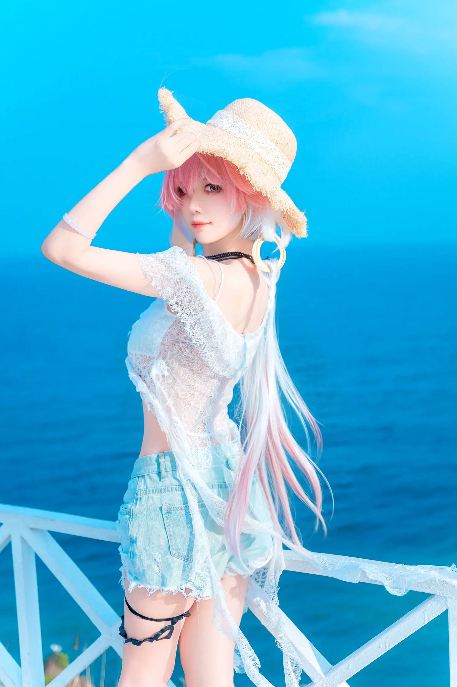 Gallery - Shika小鹿鹿 海边夏日写真 动漫角色扮演 唯美海景 蕾丝装束 清新治愈人像摄影 [22P]治愈系角色扮演户外清新 女神私房照_秀色女神 - image 1