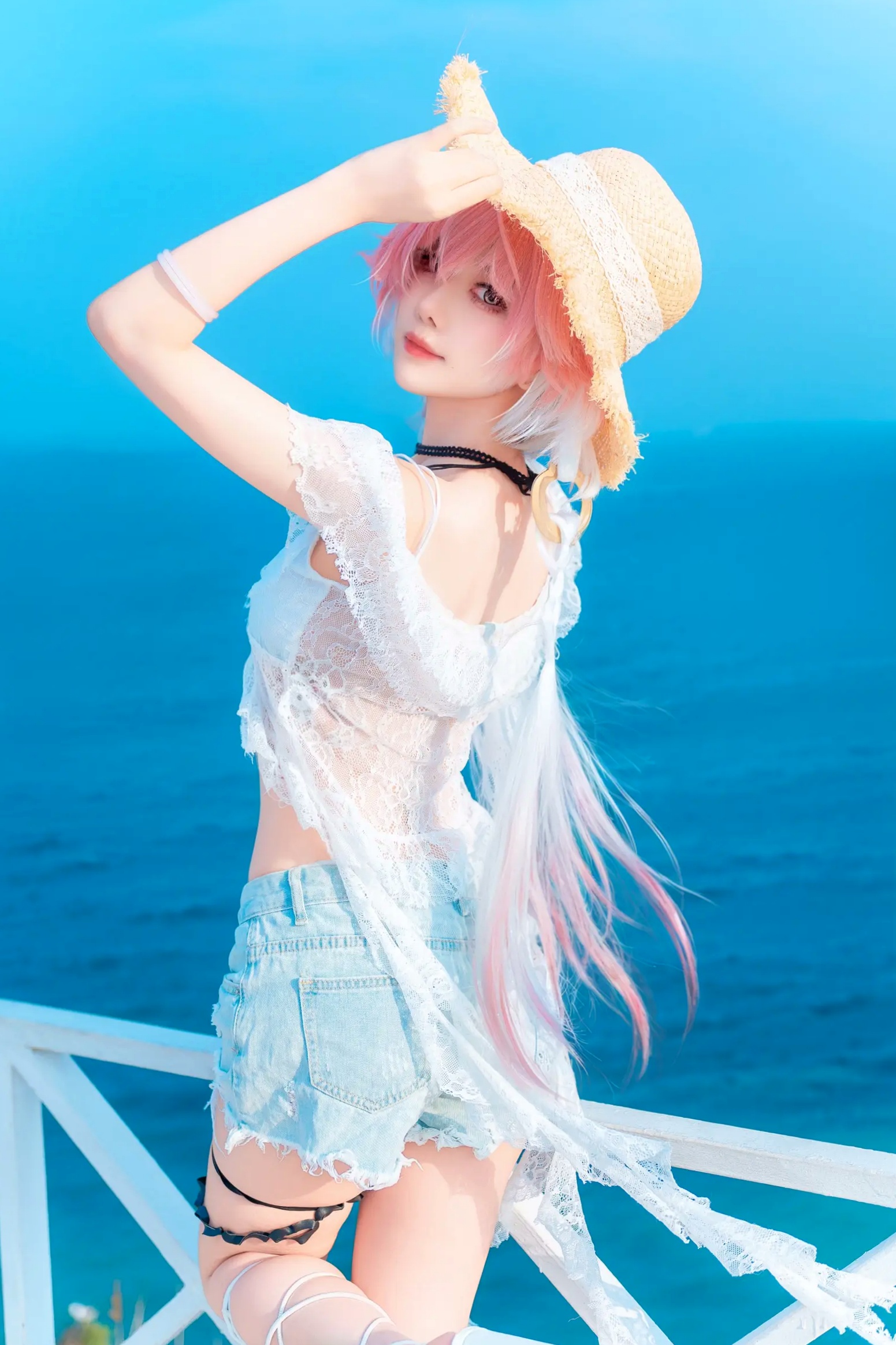 Gallery - Shika小鹿鹿 海边夏日写真 动漫角色扮演 唯美海景 蕾丝装束 清新治愈人像摄影 [22P]治愈系角色扮演户外清新 女神私房照_秀色女神 - image 3