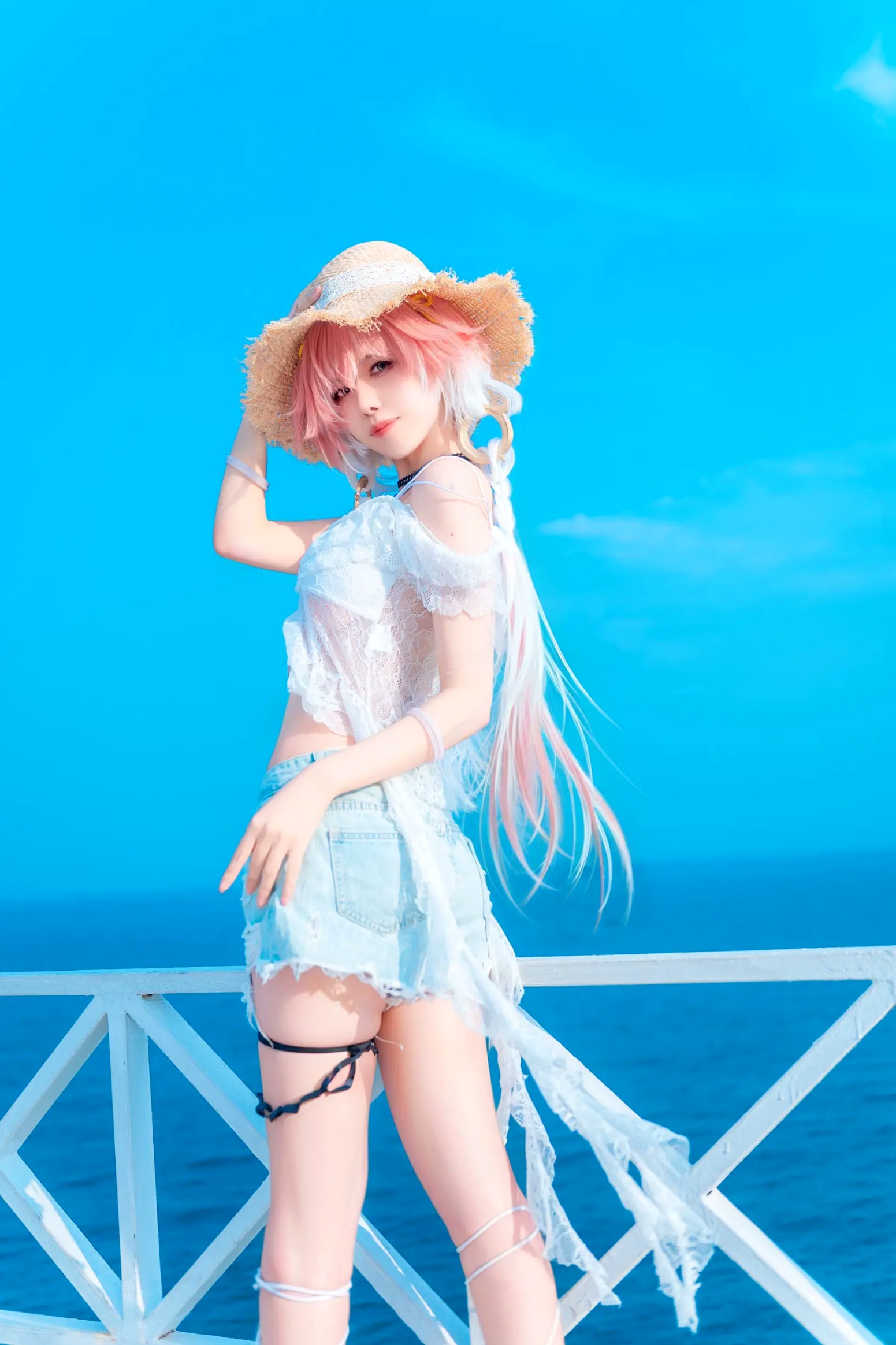 Gallery - Shika小鹿鹿 海边夏日写真 动漫角色扮演 唯美海景 蕾丝装束 清新治愈人像摄影 [22P]治愈系角色扮演户外清新 女神私房照_秀色女神 - image 9