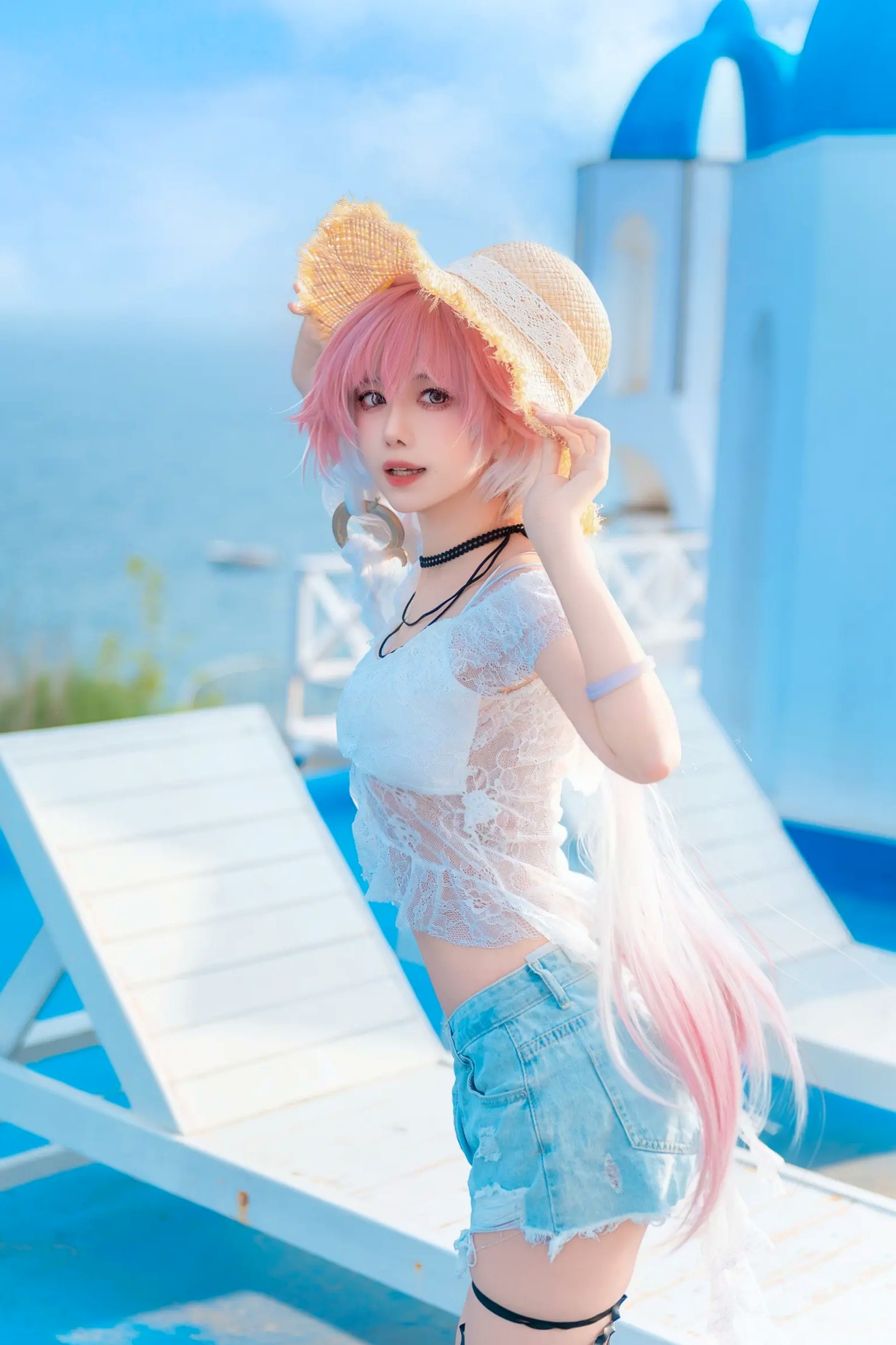 Gallery - Shika小鹿鹿 海边夏日写真 动漫角色扮演 唯美海景 蕾丝装束 清新治愈人像摄影 [22P]治愈系角色扮演户外清新 女神私房照_秀色女神 - image 11