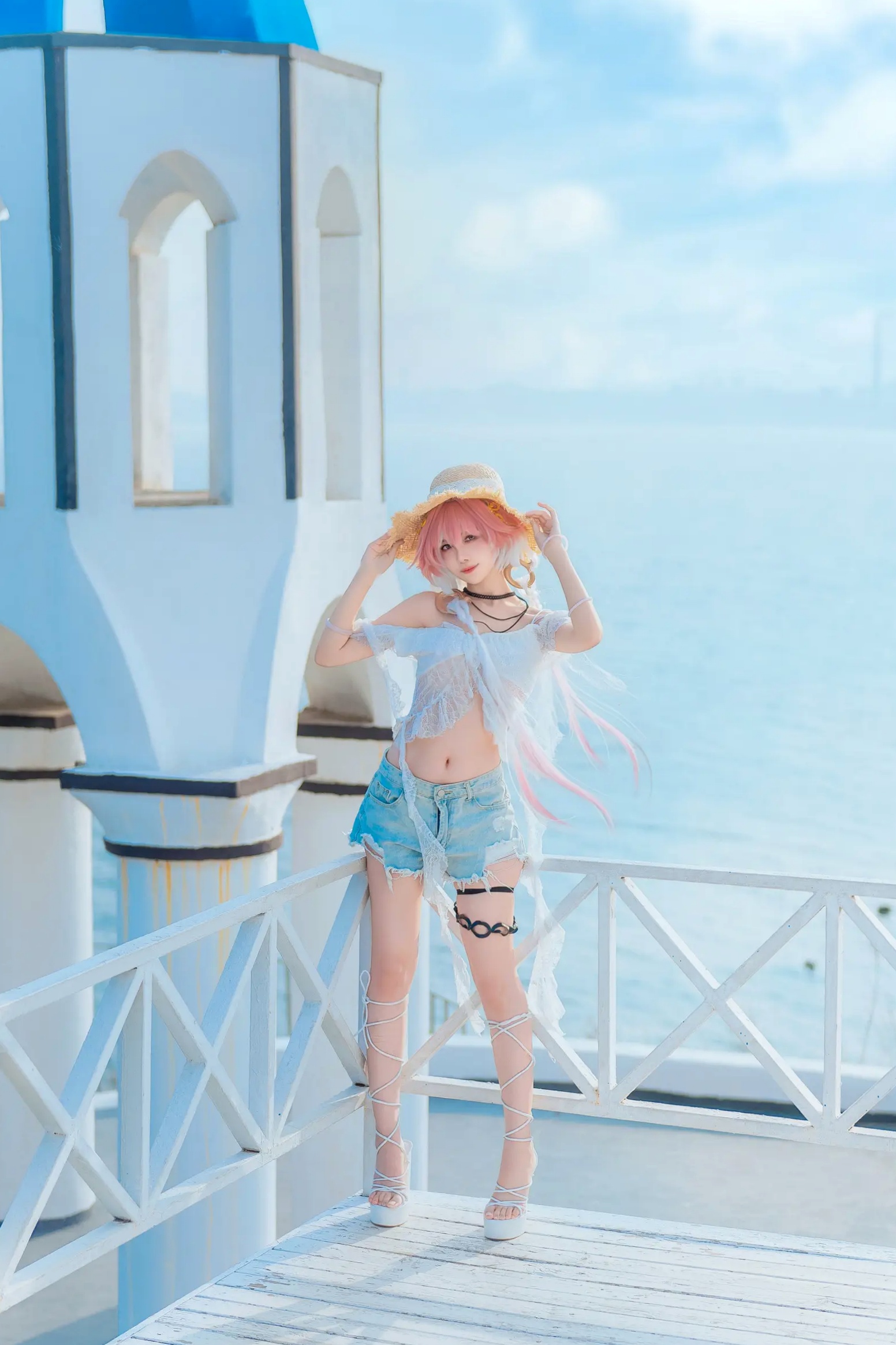 Gallery - Shika小鹿鹿 海边夏日写真 动漫角色扮演 唯美海景 蕾丝装束 清新治愈人像摄影 [22P]治愈系角色扮演户外清新 女神私房照_秀色女神 - image 15