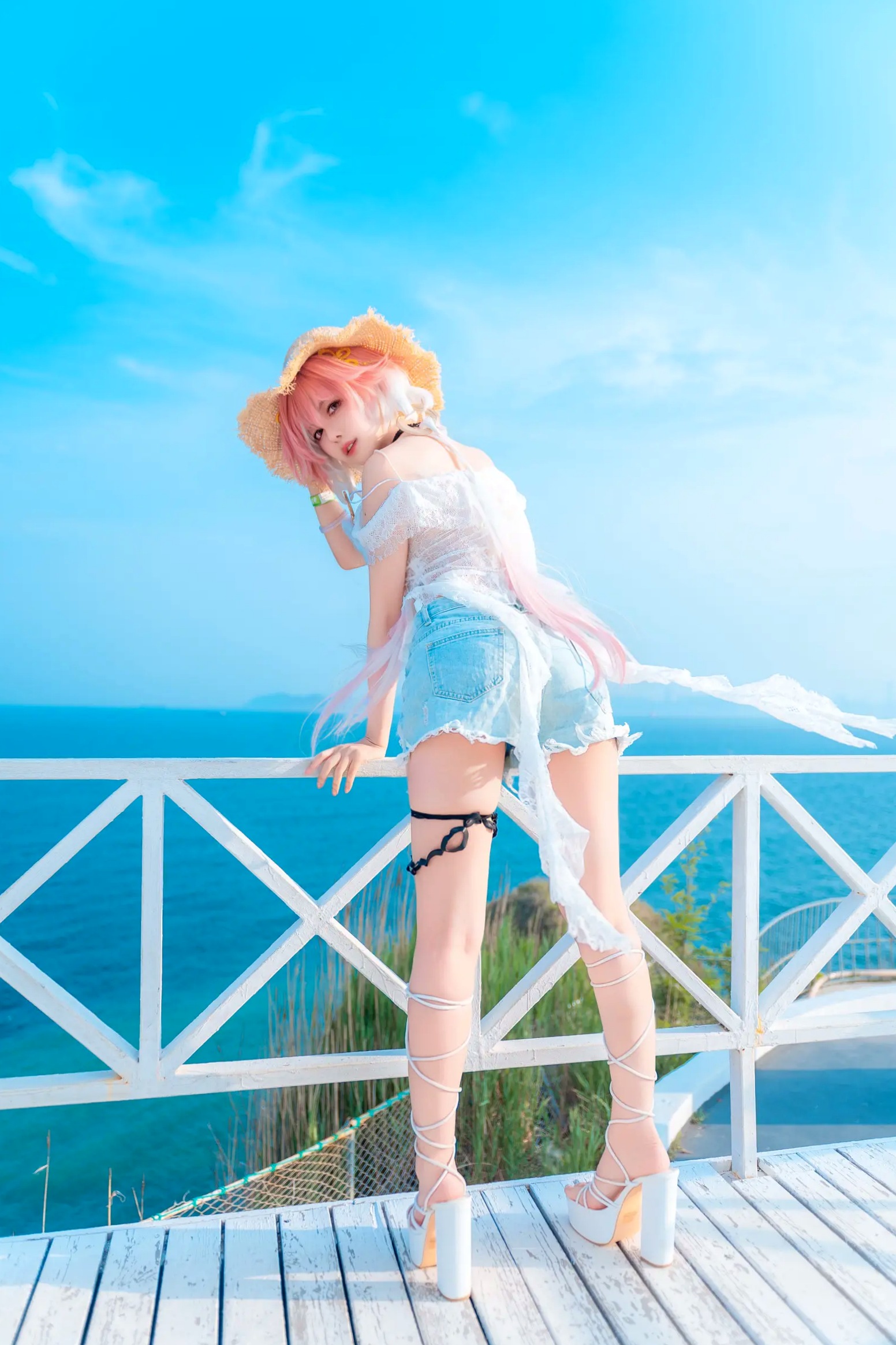 Gallery - Shika小鹿鹿 海边夏日写真 动漫角色扮演 唯美海景 蕾丝装束 清新治愈人像摄影 [22P]治愈系角色扮演户外清新 女神私房照_秀色女神 - image 19