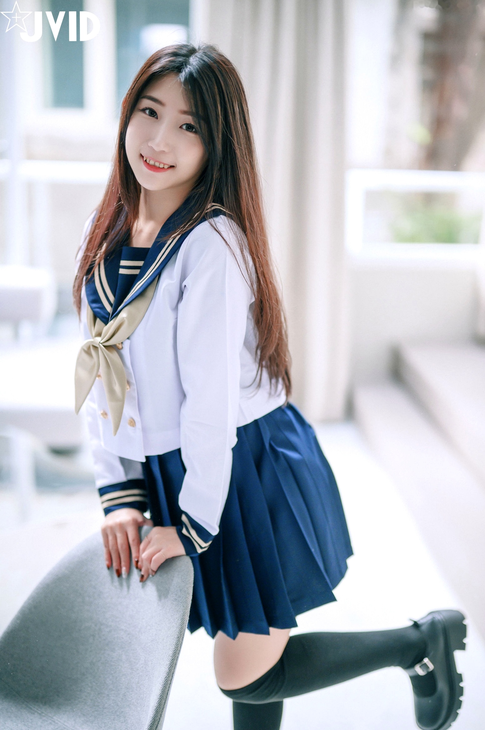 Gallery - JVID-肉包Mini-放课后的特殊打工服务-甜美卧室私房-蕾丝内衣过膝袜诱惑-2022.06.06JVID童颜巨乳私房照性感诱惑内衣 女神私房照_秀色女神 - image 12