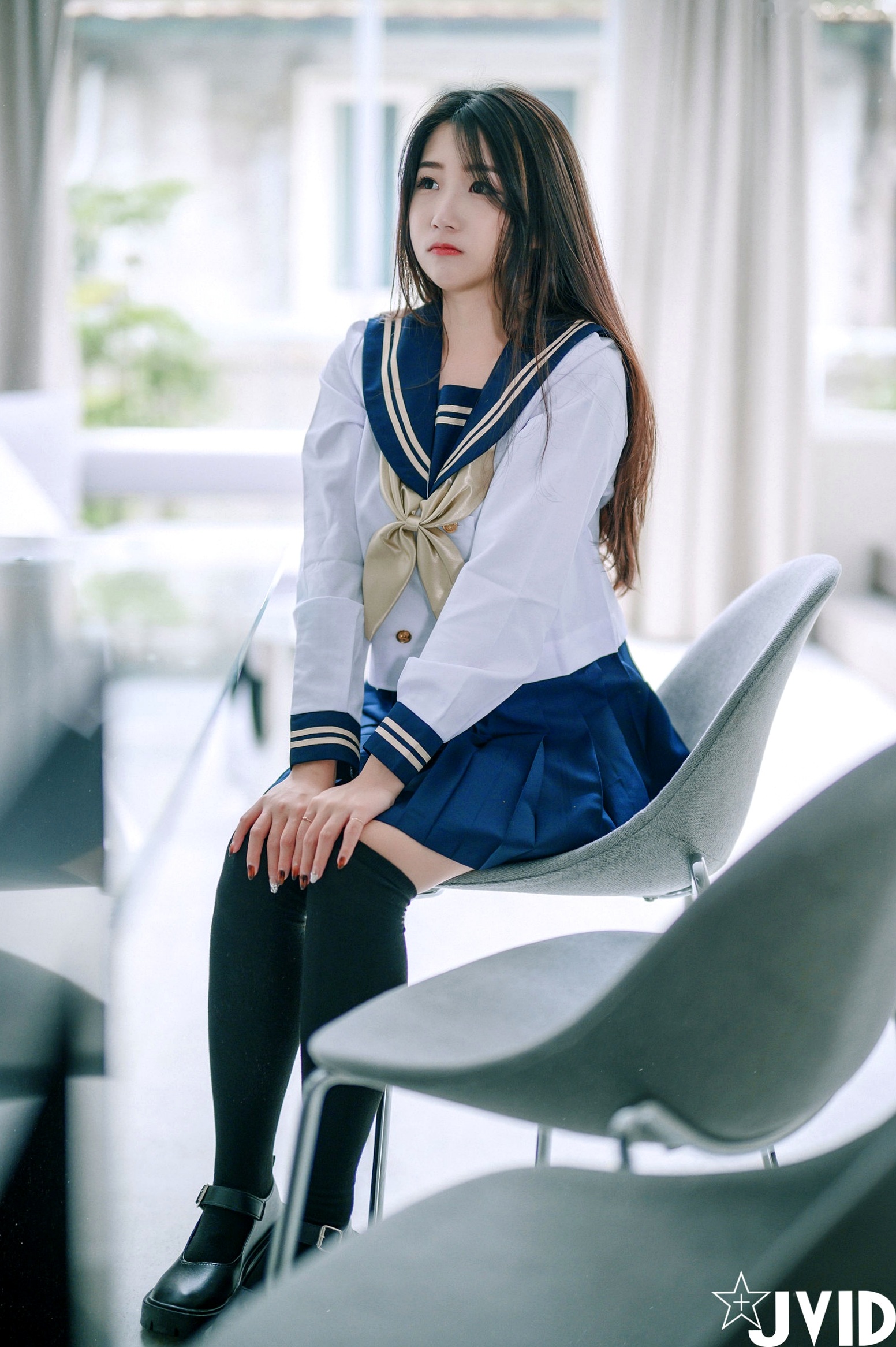 Gallery - JVID-肉包Mini-放课后的特殊打工服务-甜美卧室私房-蕾丝内衣过膝袜诱惑-2022.06.06JVID童颜巨乳私房照性感诱惑内衣 女神私房照_秀色女神 - image 15