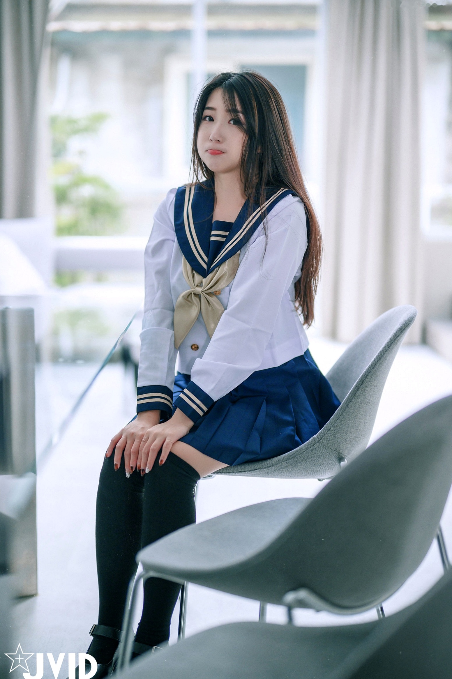 Gallery - JVID-肉包Mini-放课后的特殊打工服务-甜美卧室私房-蕾丝内衣过膝袜诱惑-2022.06.06JVID童颜巨乳私房照性感诱惑内衣 女神私房照_秀色女神 - image 16