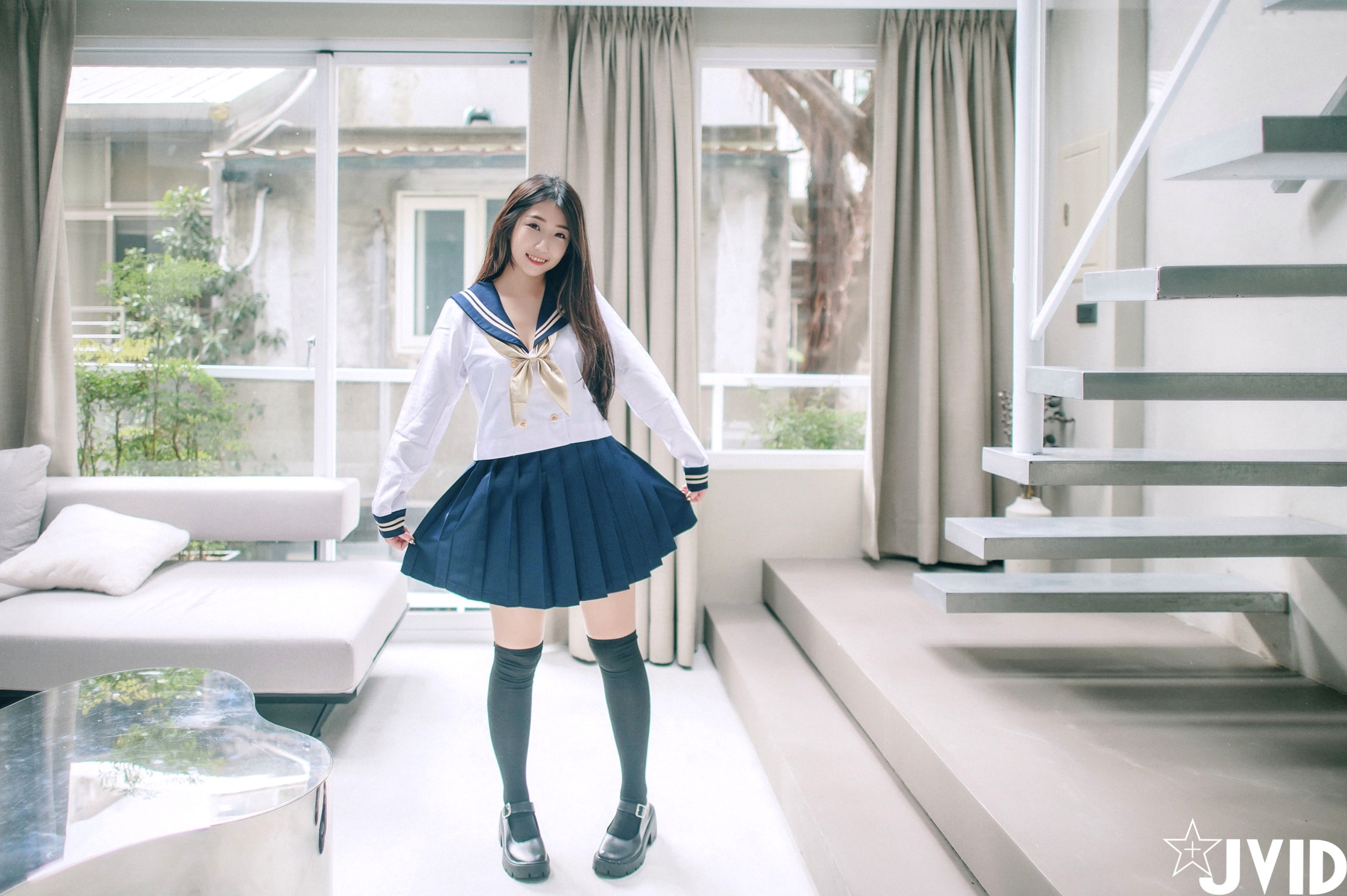 Gallery - JVID-肉包Mini-放课后的特殊打工服务-甜美卧室私房-蕾丝内衣过膝袜诱惑-2022.06.06JVID童颜巨乳私房照性感诱惑内衣 女神私房照_秀色女神 - image 28