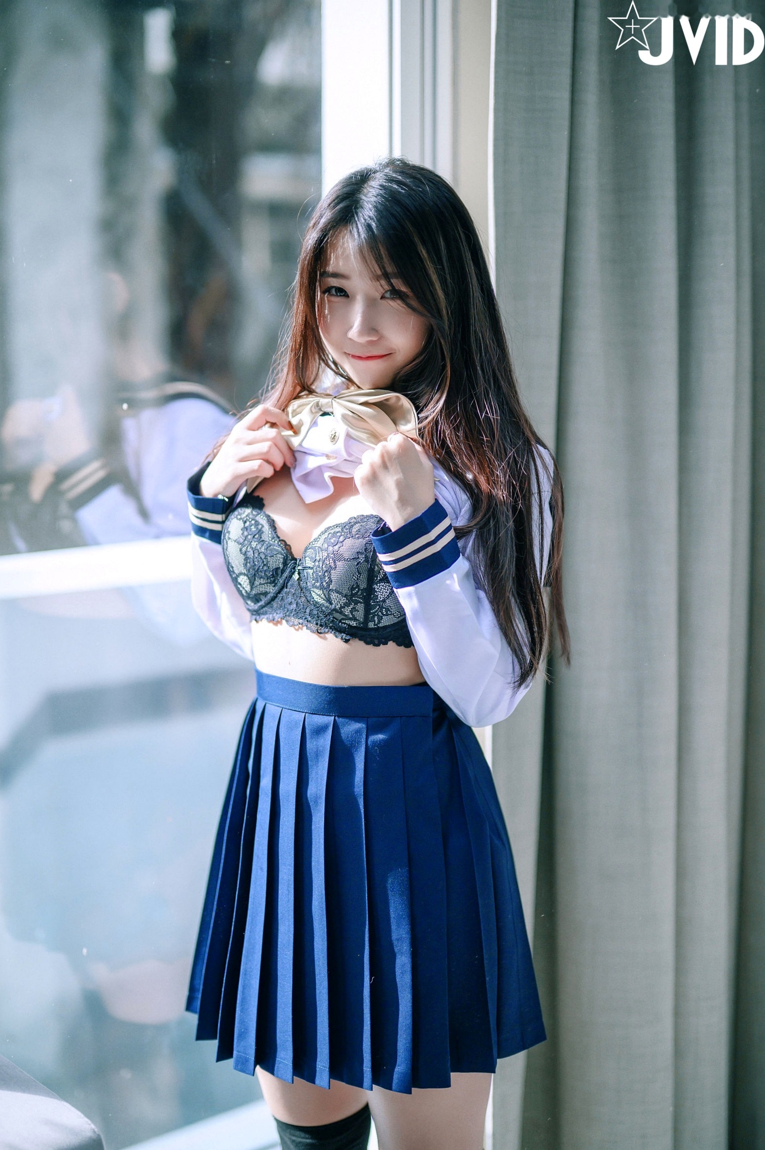 Gallery - JVID-肉包Mini-放课后的特殊打工服务-甜美卧室私房-蕾丝内衣过膝袜诱惑-2022.06.06JVID童颜巨乳私房照性感诱惑内衣 女神私房照_秀色女神 - image 36
