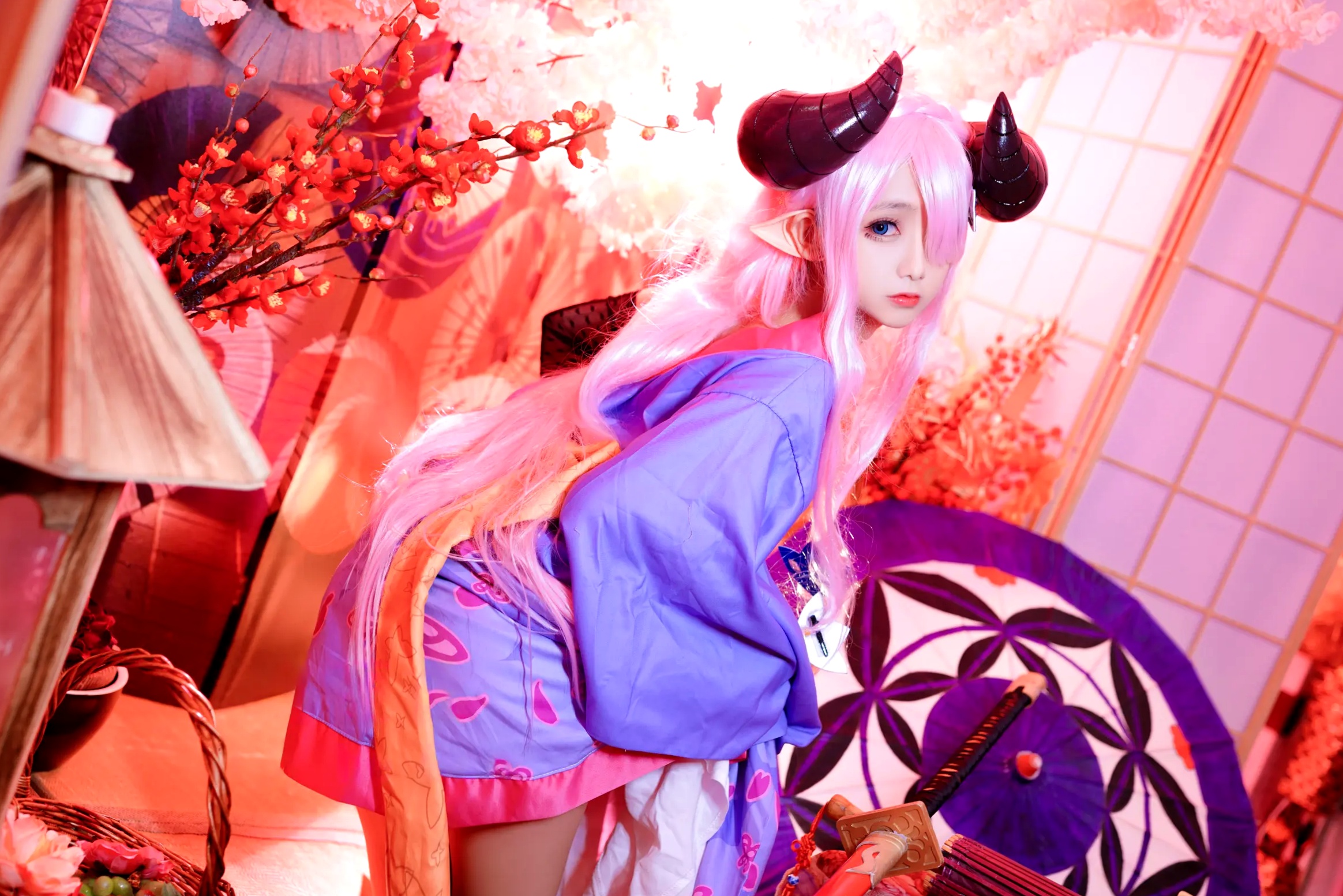 Gallery - Cosplay日奈娇 - 碧蓝幻想 娜露梅亚 唯美和风写真 [38P]角色扮演萌系萝莉和服 女神私房照_秀色女神 - image 3