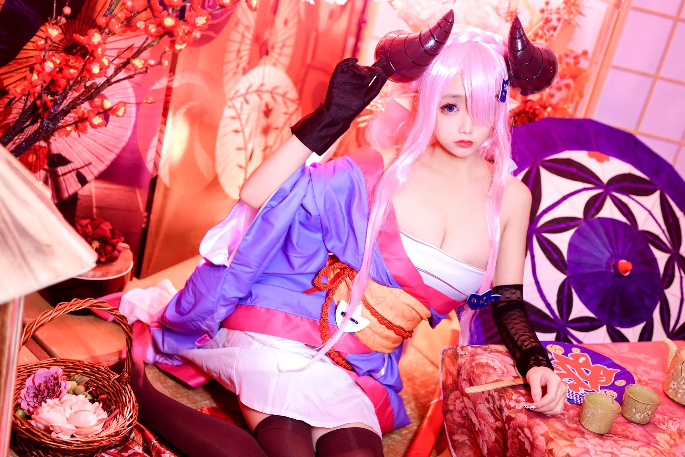 Gallery - Cosplay日奈娇 - 碧蓝幻想 娜露梅亚 唯美和风写真 [38P]角色扮演萌系萝莉和服 女神私房照_秀色女神 - image 8