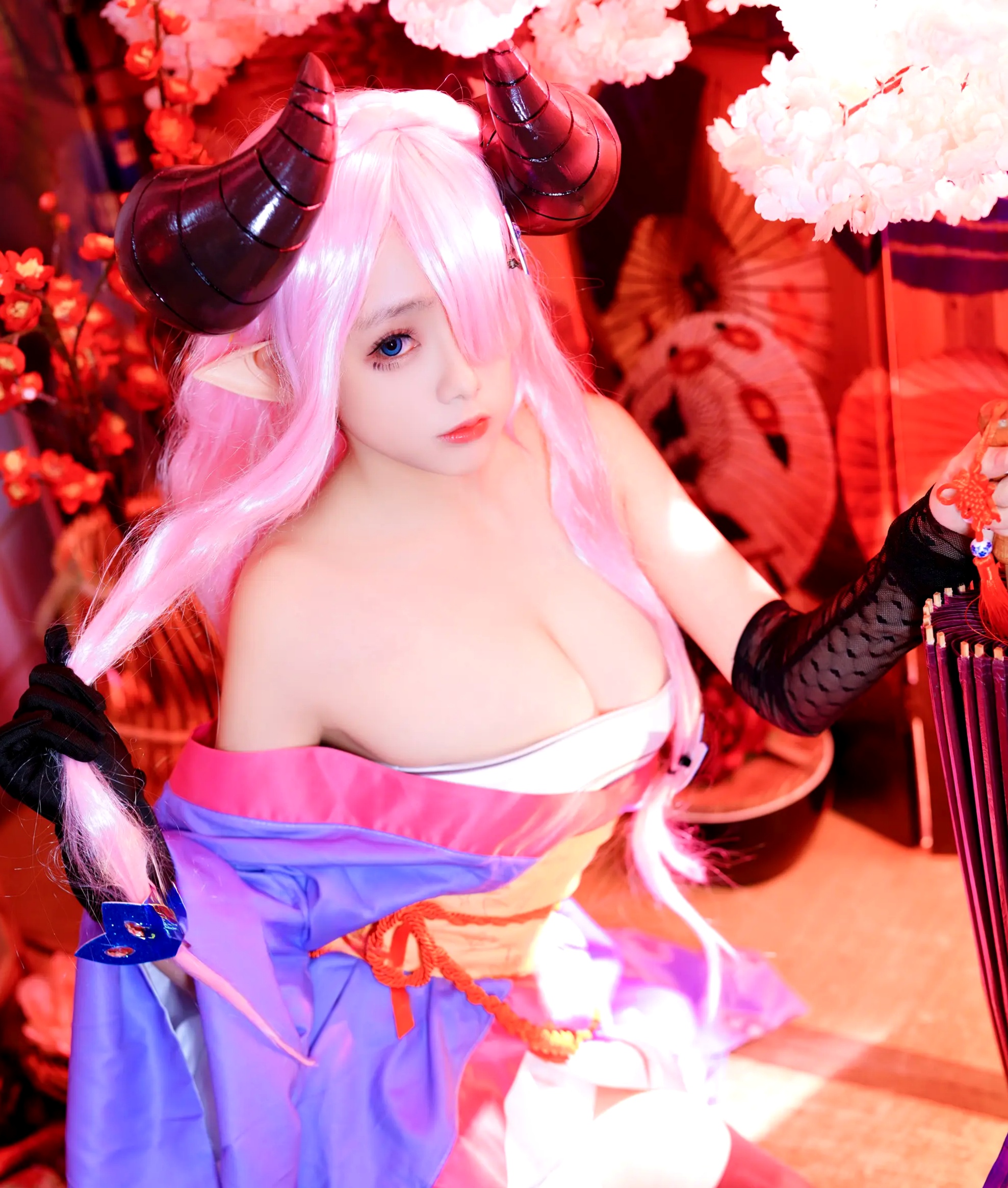 Gallery - Cosplay日奈娇 - 碧蓝幻想 娜露梅亚 唯美和风写真 [38P]角色扮演萌系萝莉和服 女神私房照_秀色女神 - image 19
