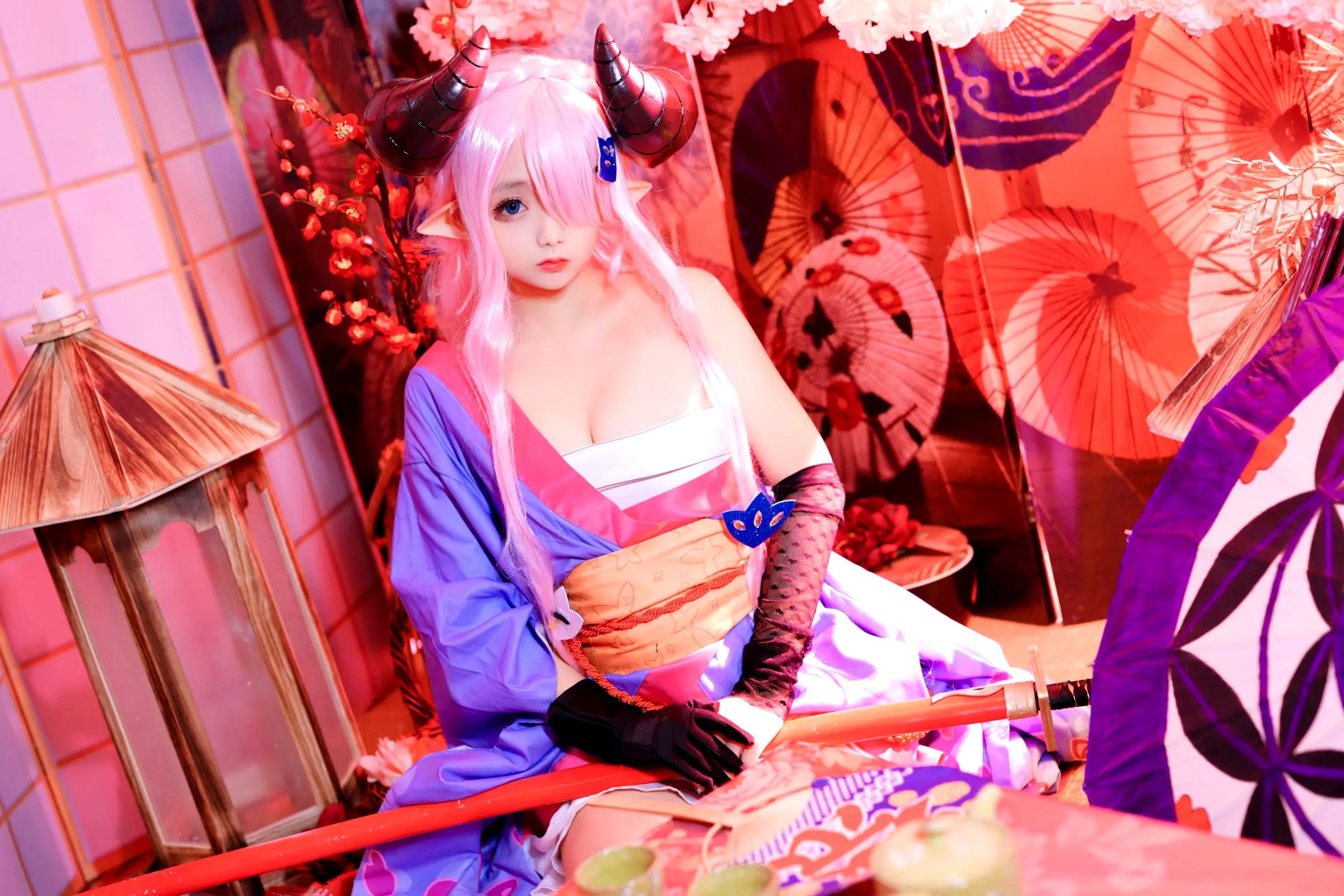 Gallery - Cosplay日奈娇 - 碧蓝幻想 娜露梅亚 唯美和风写真 [38P]角色扮演萌系萝莉和服 女神私房照_秀色女神 - image 20