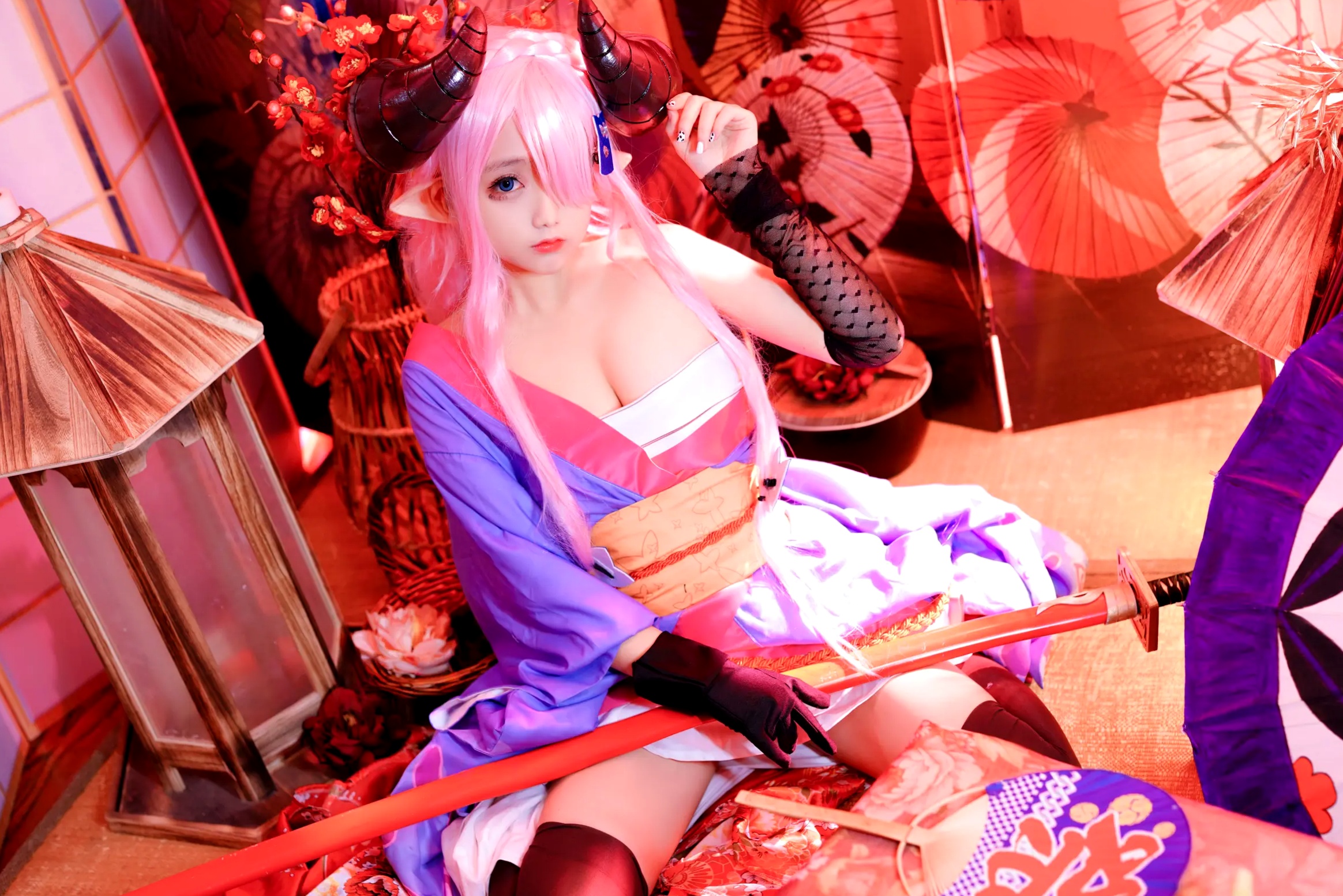 Gallery - Cosplay日奈娇 - 碧蓝幻想 娜露梅亚 唯美和风写真 [38P]角色扮演萌系萝莉和服 女神私房照_秀色女神 - image 21