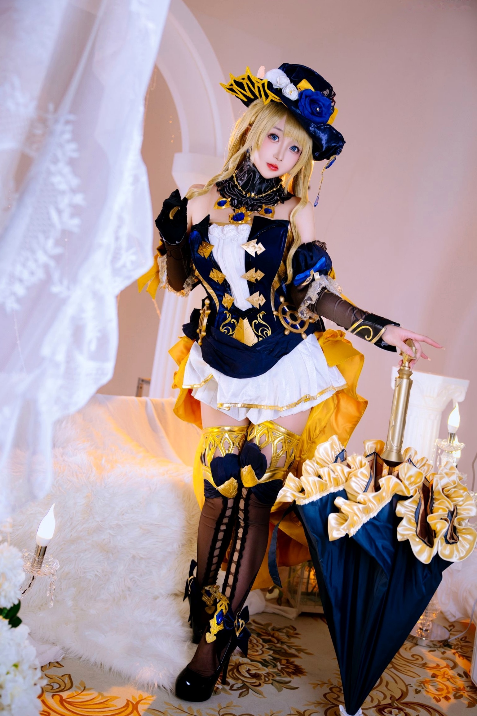 Gallery - 日奈娇《原神》娜维娅Cosplay精品写真，华丽礼服与私房性感视觉盛宴，角色还原与身材福利完美结合角色扮演童颜巨乳诱惑性感私房照 女神私房照_秀色女神 - image 6