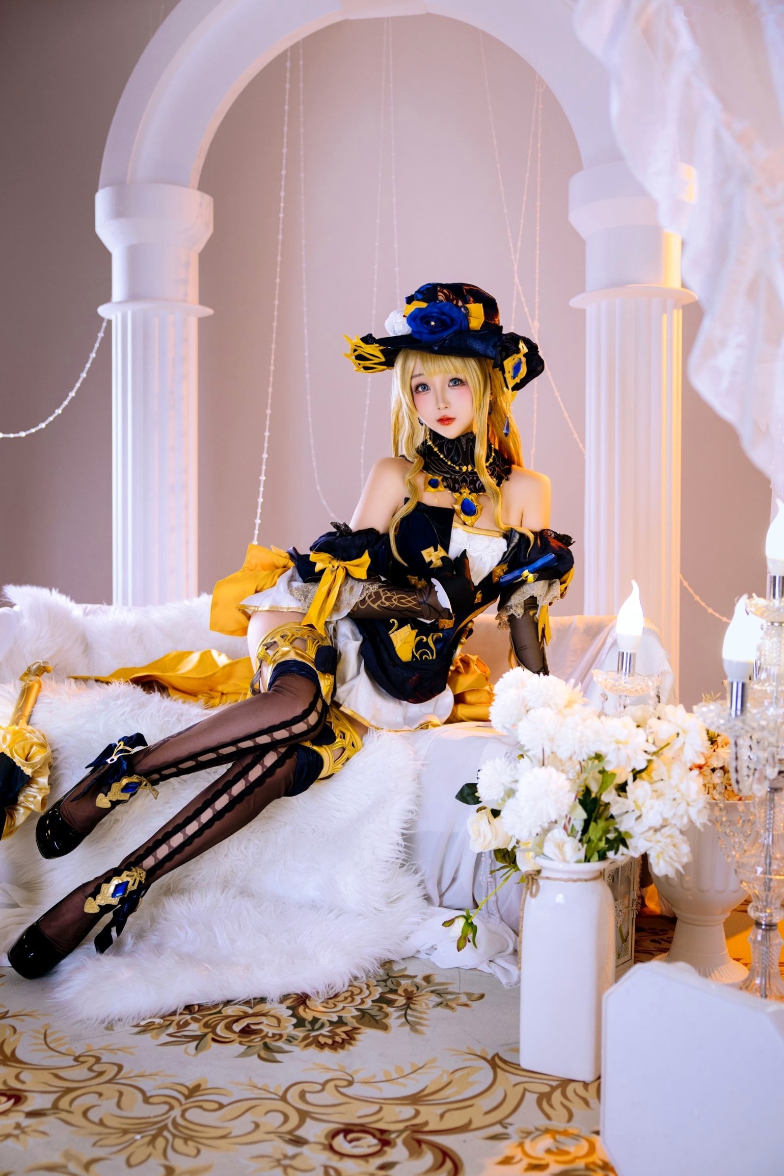 Gallery - 日奈娇《原神》娜维娅Cosplay精品写真，华丽礼服与私房性感视觉盛宴，角色还原与身材福利完美结合角色扮演童颜巨乳诱惑性感私房照 女神私房照_秀色女神 - image 8