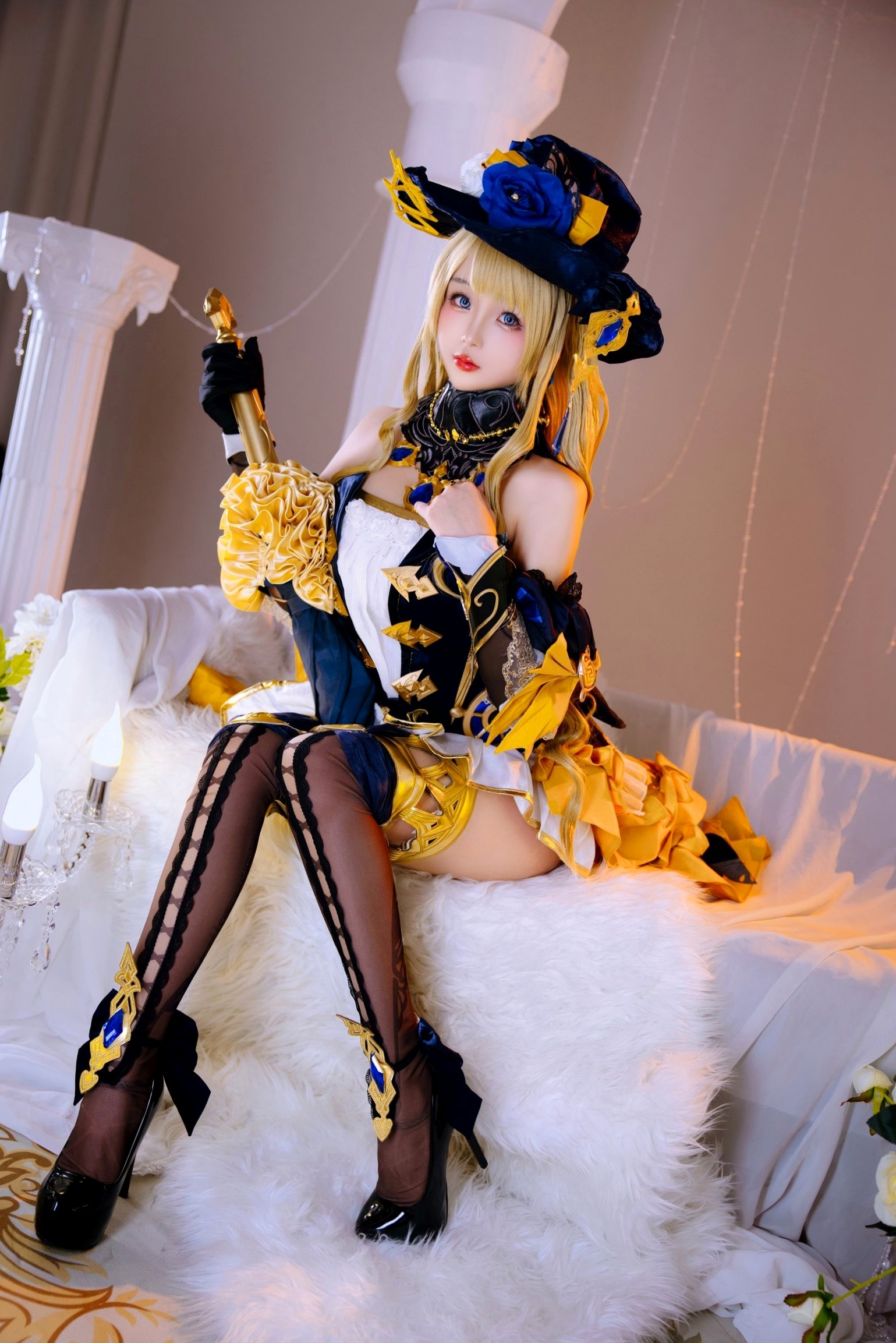 Gallery - 日奈娇《原神》娜维娅Cosplay精品写真，华丽礼服与私房性感视觉盛宴，角色还原与身材福利完美结合角色扮演童颜巨乳诱惑性感私房照 女神私房照_秀色女神 - image 11