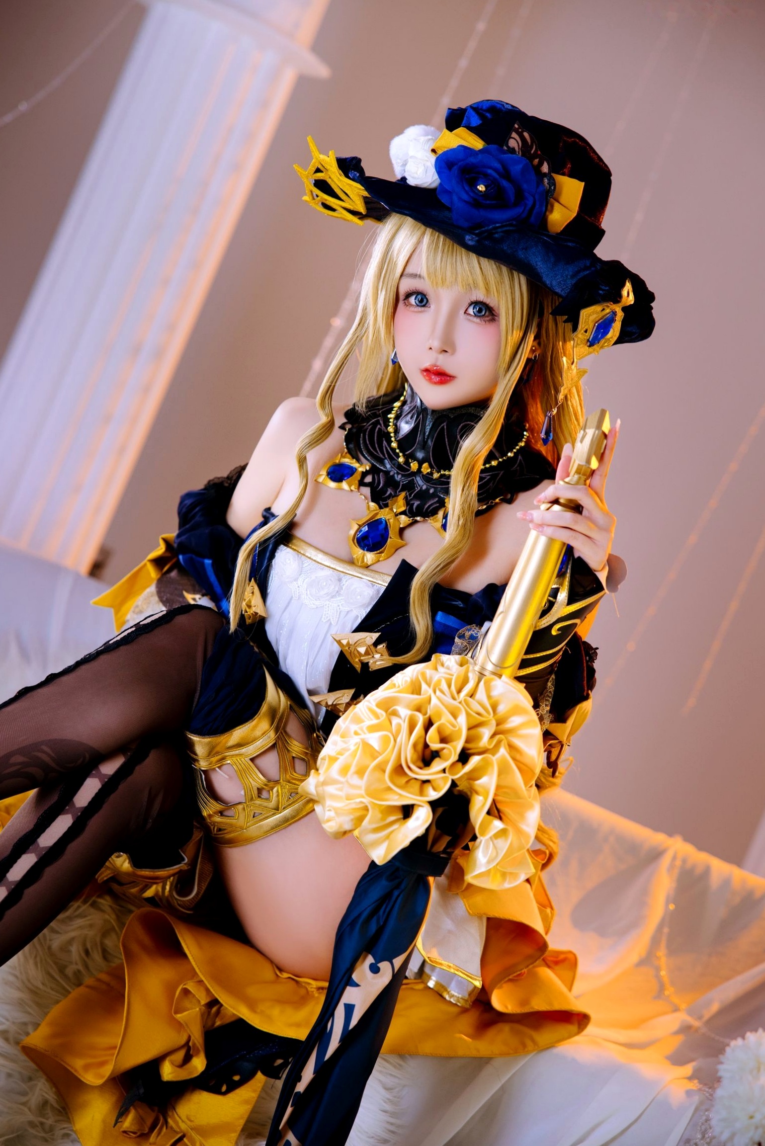 Gallery - 日奈娇《原神》娜维娅Cosplay精品写真，华丽礼服与私房性感视觉盛宴，角色还原与身材福利完美结合角色扮演童颜巨乳诱惑性感私房照 女神私房照_秀色女神 - image 13