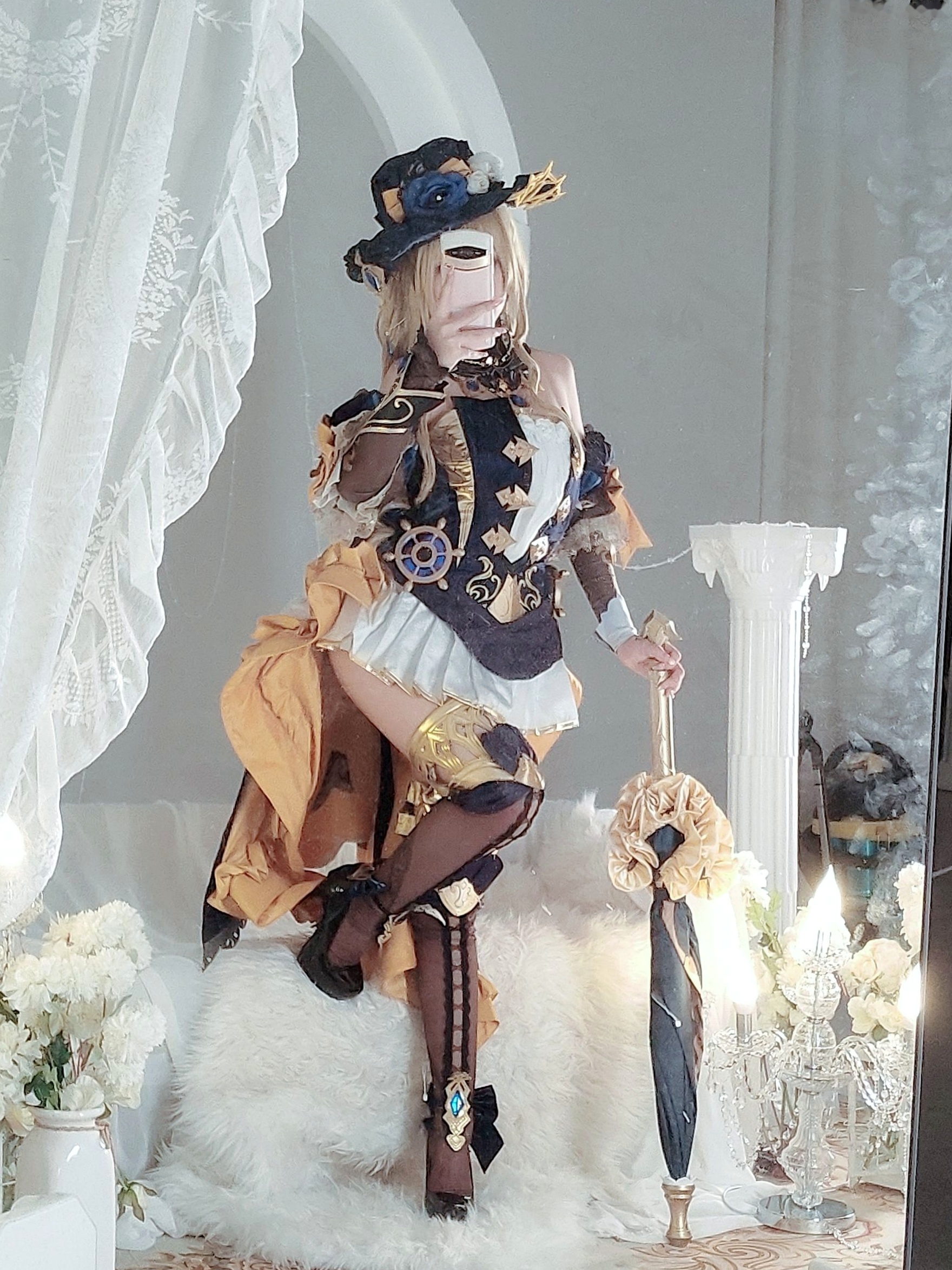Gallery - 日奈娇《原神》娜维娅Cosplay精品写真，华丽礼服与私房性感视觉盛宴，角色还原与身材福利完美结合角色扮演童颜巨乳诱惑性感私房照 女神私房照_秀色女神 - image 59
