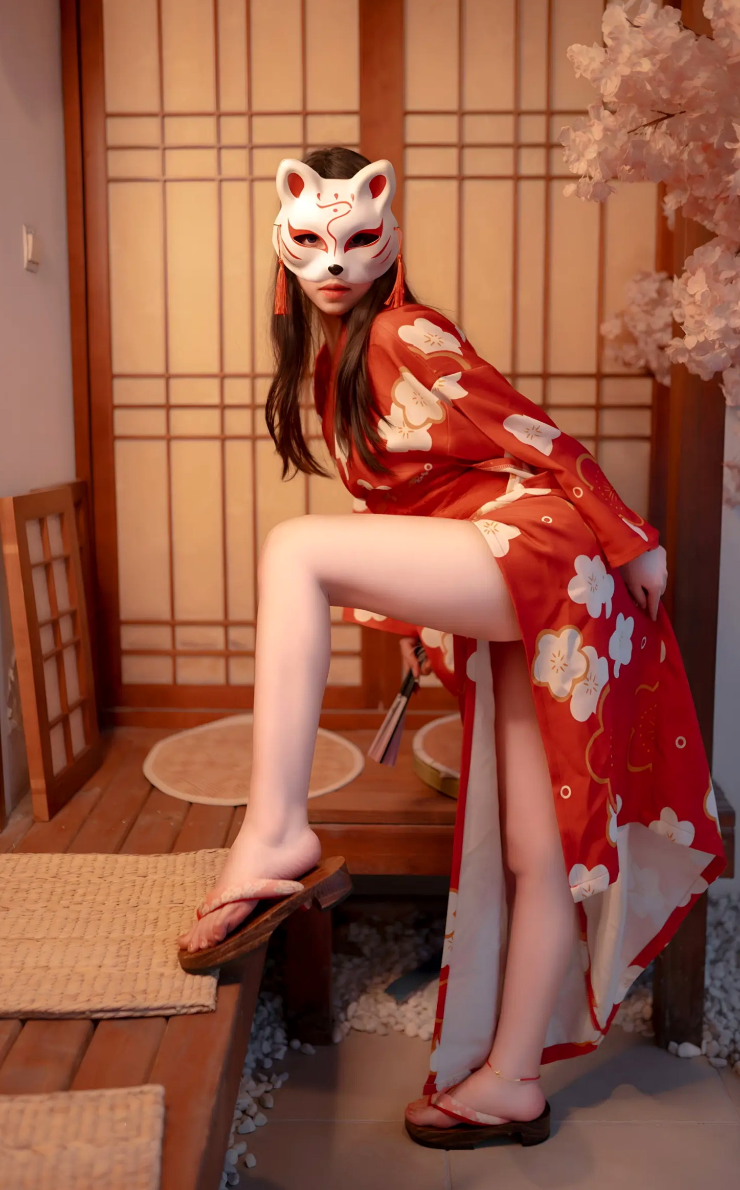 Gallery - Bangni邦尼和服束缚写真：日式狐狸面具下的神秘诱惑，唯美与风情并存[93P]和服私房照性感角色扮演诱惑 女神私房照_秀色女神 - image 7