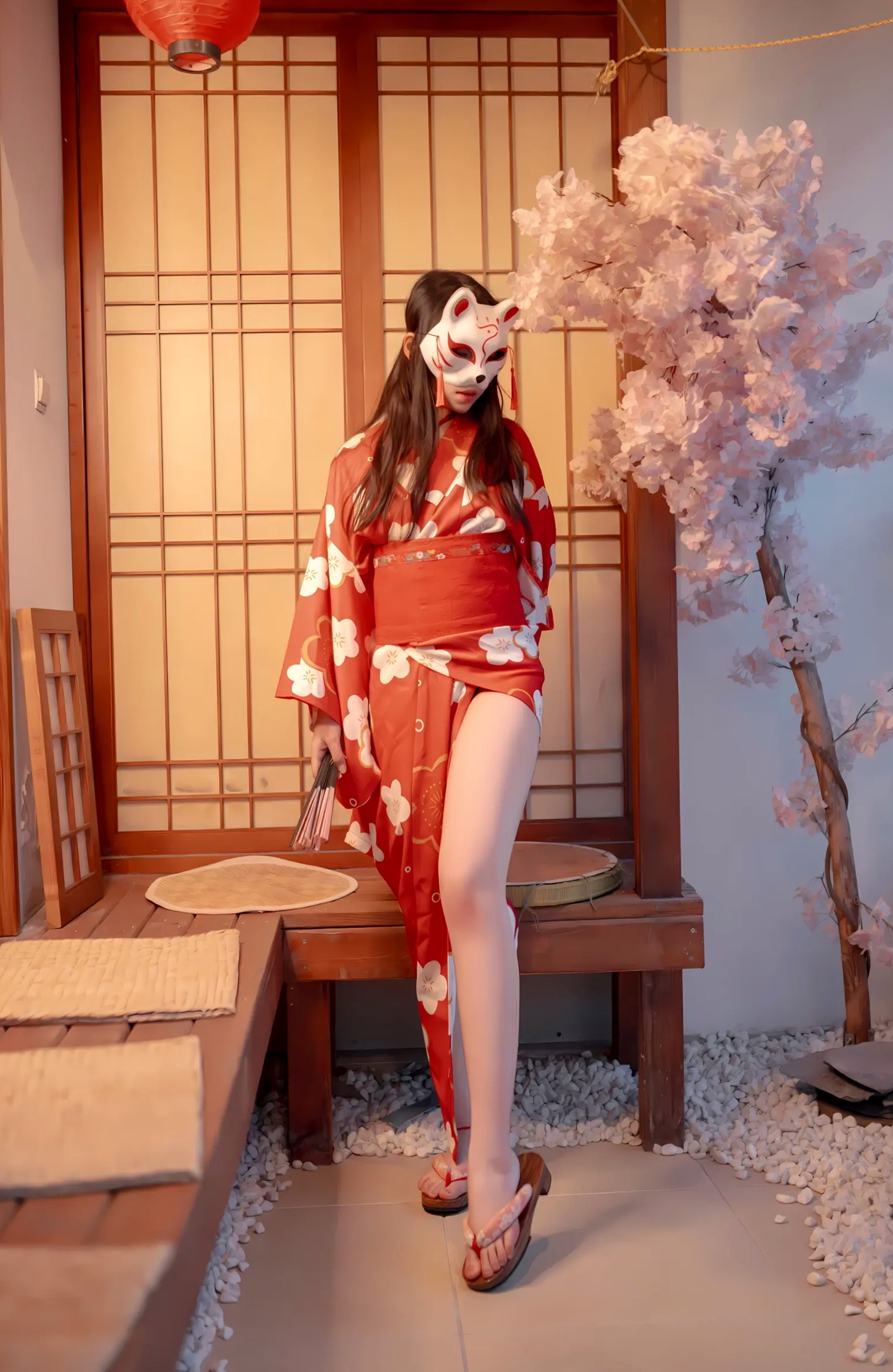 Gallery - Bangni邦尼和服束缚写真：日式狐狸面具下的神秘诱惑，唯美与风情并存[93P]和服私房照性感角色扮演诱惑 女神私房照_秀色女神 - image 11