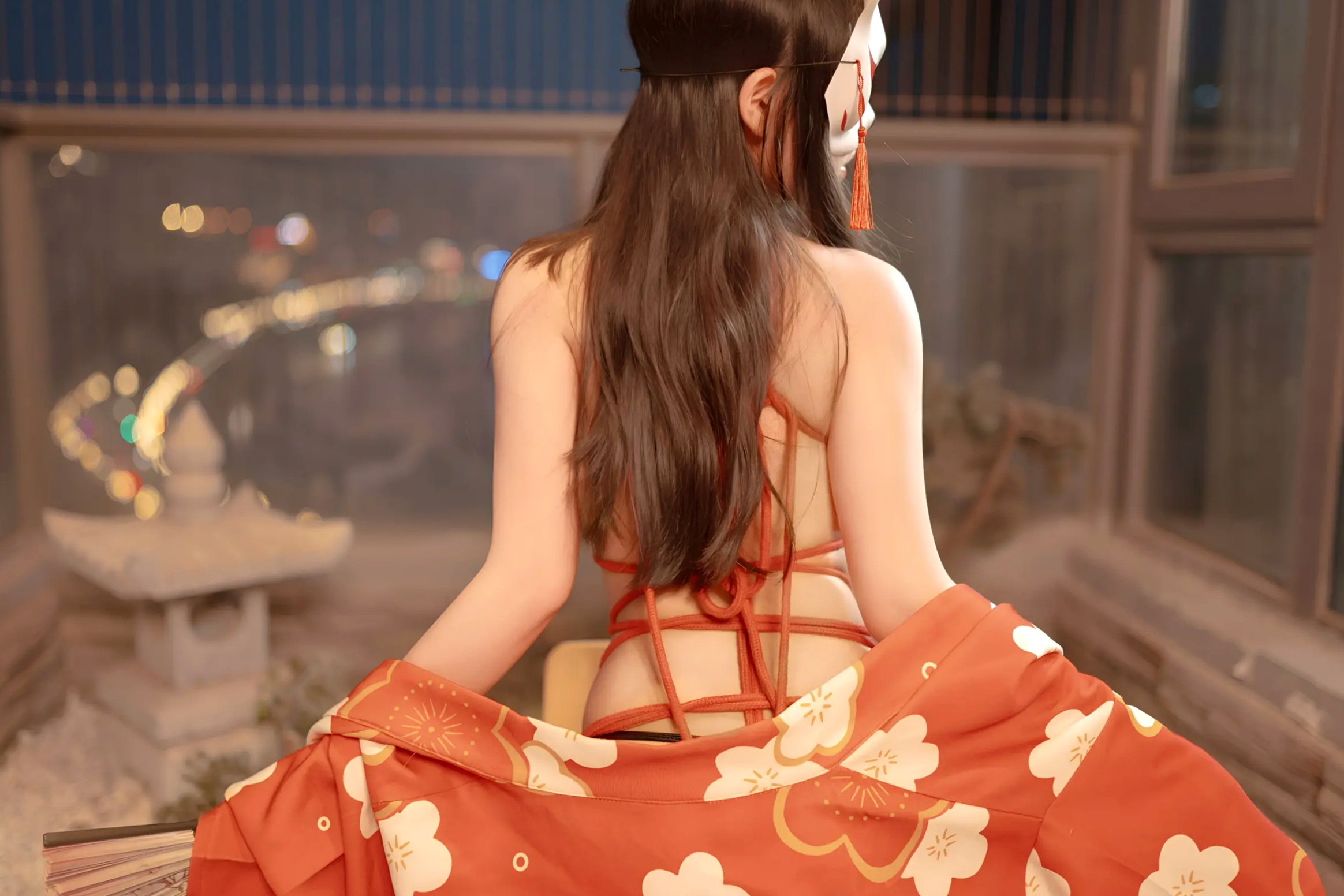 Gallery - Bangni邦尼和服束缚写真：日式狐狸面具下的神秘诱惑，唯美与风情并存[93P]和服私房照性感角色扮演诱惑 女神私房照_秀色女神 - image 19