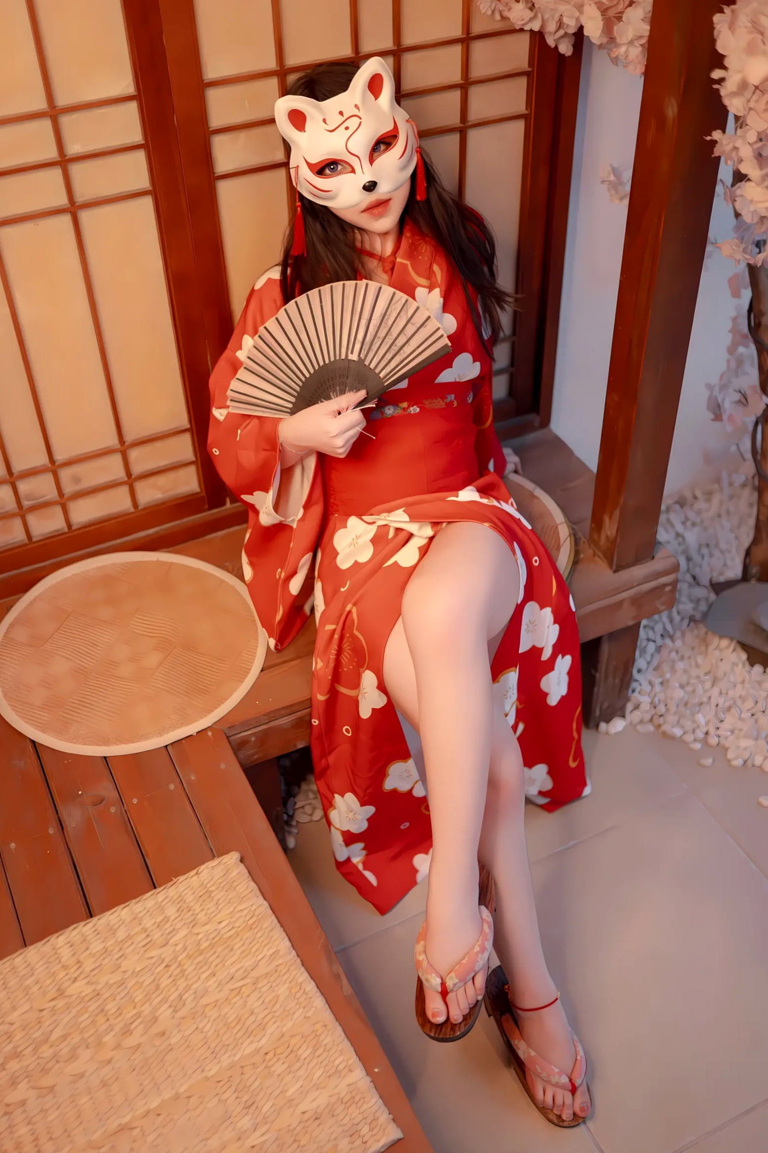 Gallery - Bangni邦尼和服束缚写真：日式狐狸面具下的神秘诱惑，唯美与风情并存[93P]和服私房照性感角色扮演诱惑 女神私房照_秀色女神 - image 21