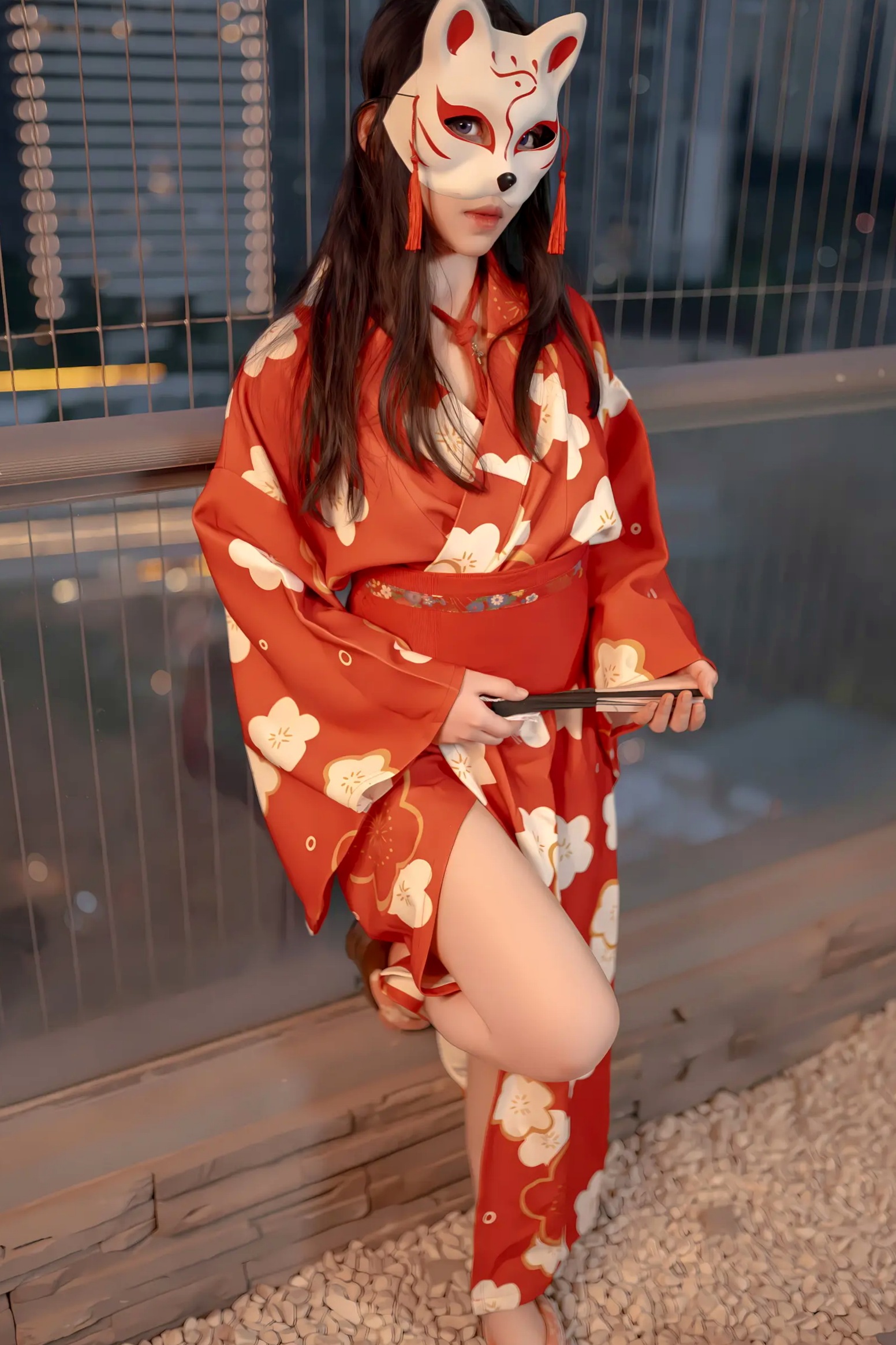 Gallery - Bangni邦尼和服束缚写真：日式狐狸面具下的神秘诱惑，唯美与风情并存[93P]和服私房照性感角色扮演诱惑 女神私房照_秀色女神 - image 29