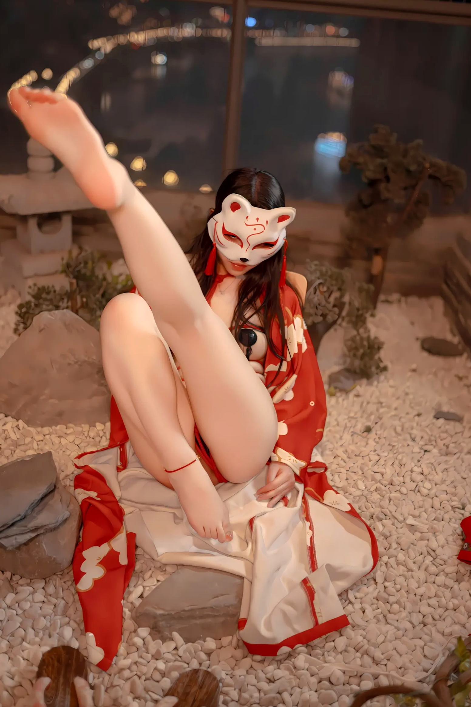 Gallery - Bangni邦尼和服束缚写真：日式狐狸面具下的神秘诱惑，唯美与风情并存[93P]和服私房照性感角色扮演诱惑 女神私房照_秀色女神 - image 34