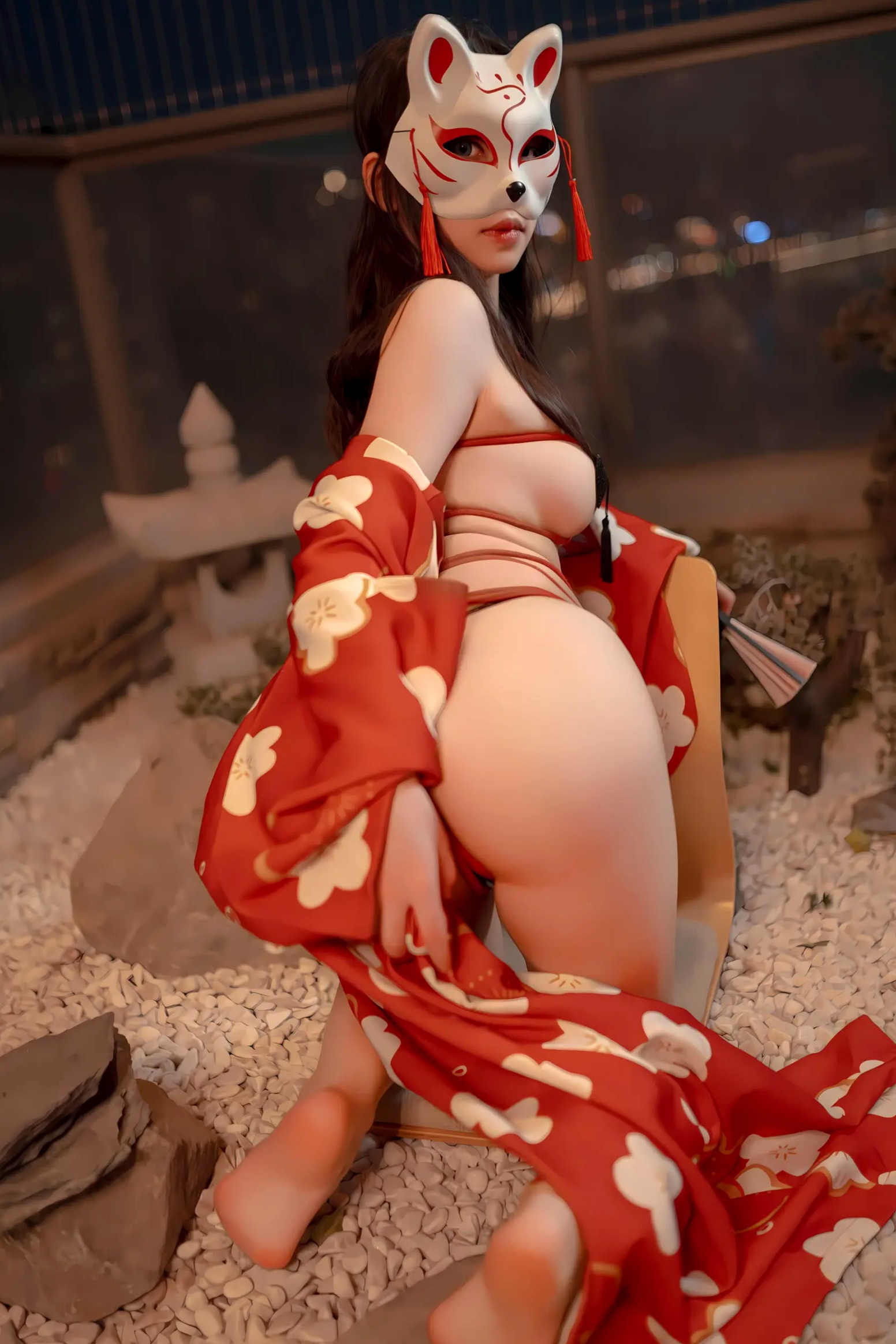 Gallery - Bangni邦尼和服束缚写真：日式狐狸面具下的神秘诱惑，唯美与风情并存[93P]和服私房照性感角色扮演诱惑 女神私房照_秀色女神 - image 57