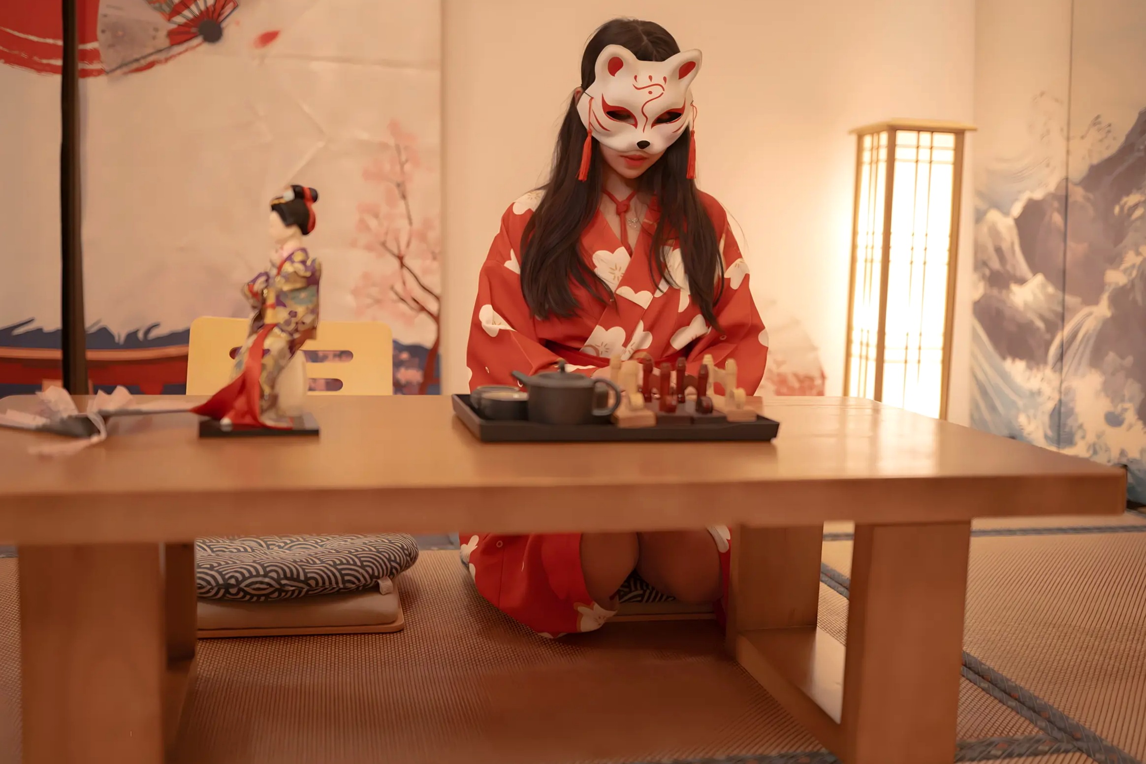 Gallery - Bangni邦尼和服束缚写真：日式狐狸面具下的神秘诱惑，唯美与风情并存[93P]和服私房照性感角色扮演诱惑 女神私房照_秀色女神 - image 63