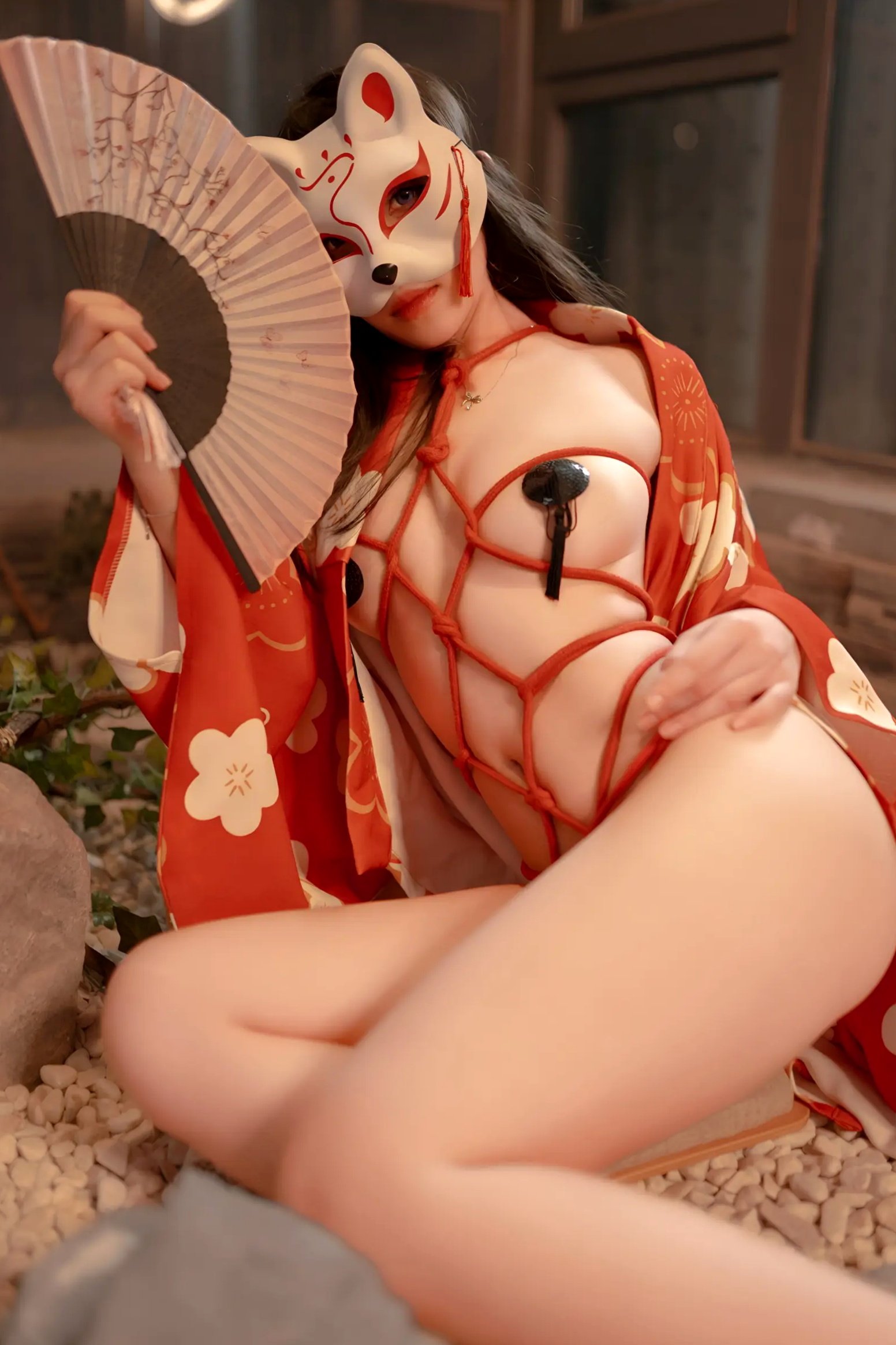 Gallery - Bangni邦尼和服束缚写真：日式狐狸面具下的神秘诱惑，唯美与风情并存[93P]和服私房照性感角色扮演诱惑 女神私房照_秀色女神 - image 67