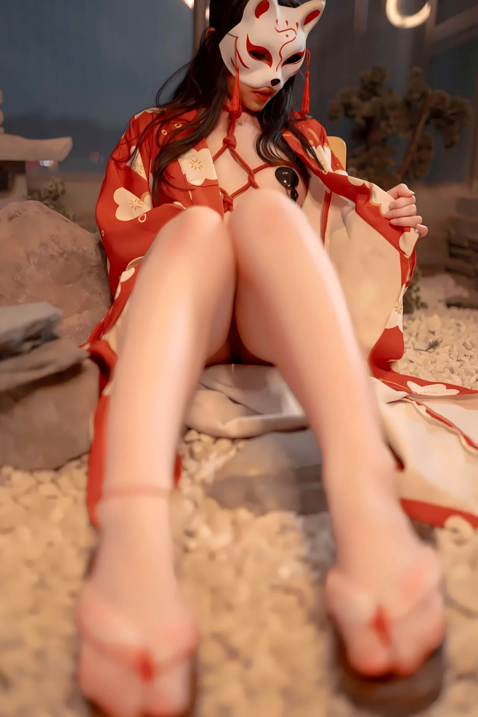 Gallery - Bangni邦尼和服束缚写真：日式狐狸面具下的神秘诱惑，唯美与风情并存[93P]和服私房照性感角色扮演诱惑 女神私房照_秀色女神 - image 71