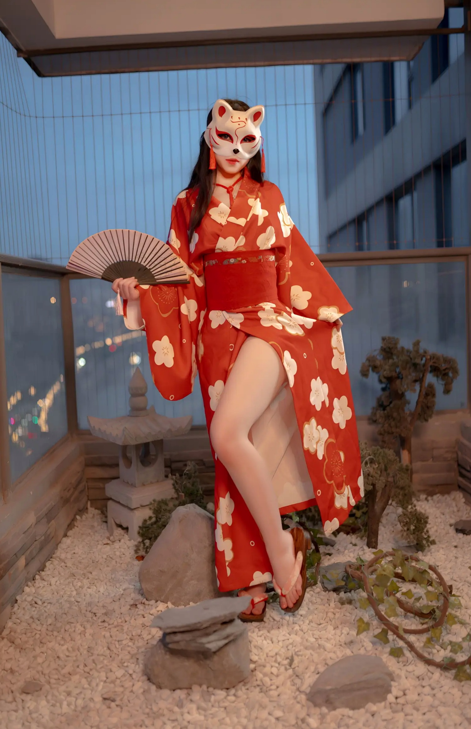 Gallery - Bangni邦尼和服束缚写真：日式狐狸面具下的神秘诱惑，唯美与风情并存[93P]和服私房照性感角色扮演诱惑 女神私房照_秀色女神 - image 83