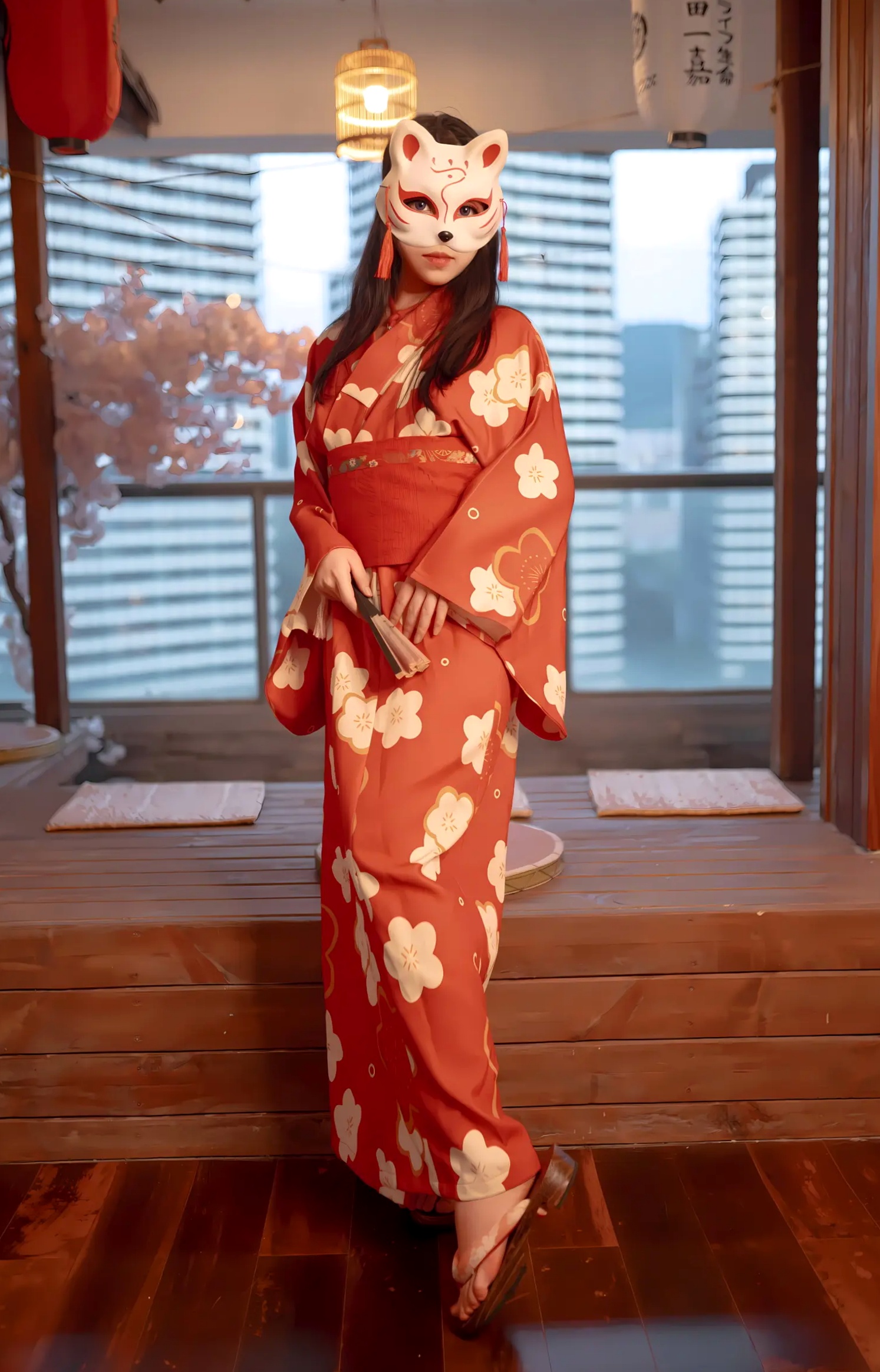 Gallery - Bangni邦尼和服束缚写真：日式狐狸面具下的神秘诱惑，唯美与风情并存[93P]和服私房照性感角色扮演诱惑 女神私房照_秀色女神 - image 90