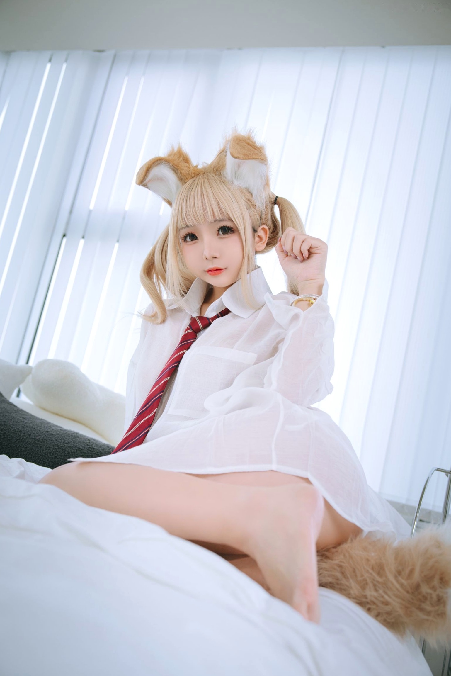 Gallery - 日奈娇-白色衬衫小狗角色扮演，甜美清纯与性感诱惑的极致碰撞角色扮演诱惑制服女神白嫩 女神私房照_秀色女神 - image 5
