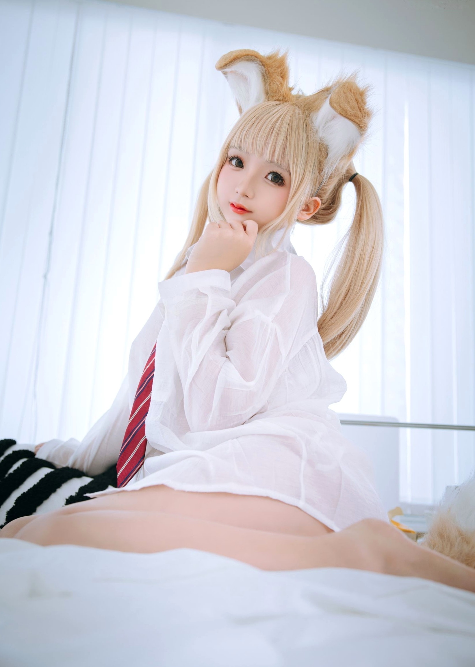 Gallery - 日奈娇-白色衬衫小狗角色扮演，甜美清纯与性感诱惑的极致碰撞角色扮演诱惑制服女神白嫩 女神私房照_秀色女神 - image 6