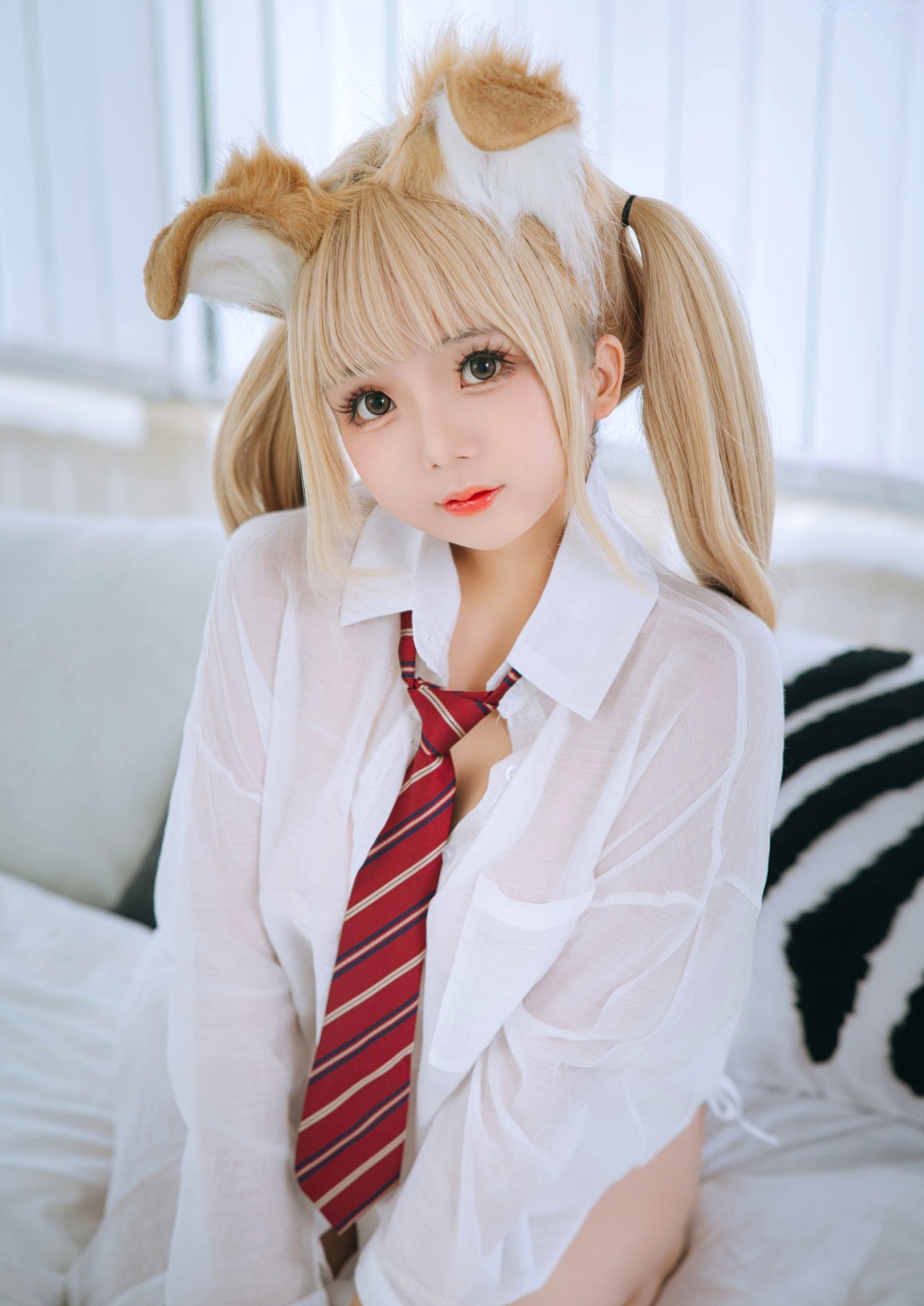 Gallery - 日奈娇-白色衬衫小狗角色扮演，甜美清纯与性感诱惑的极致碰撞角色扮演诱惑制服女神白嫩 女神私房照_秀色女神 - image 10