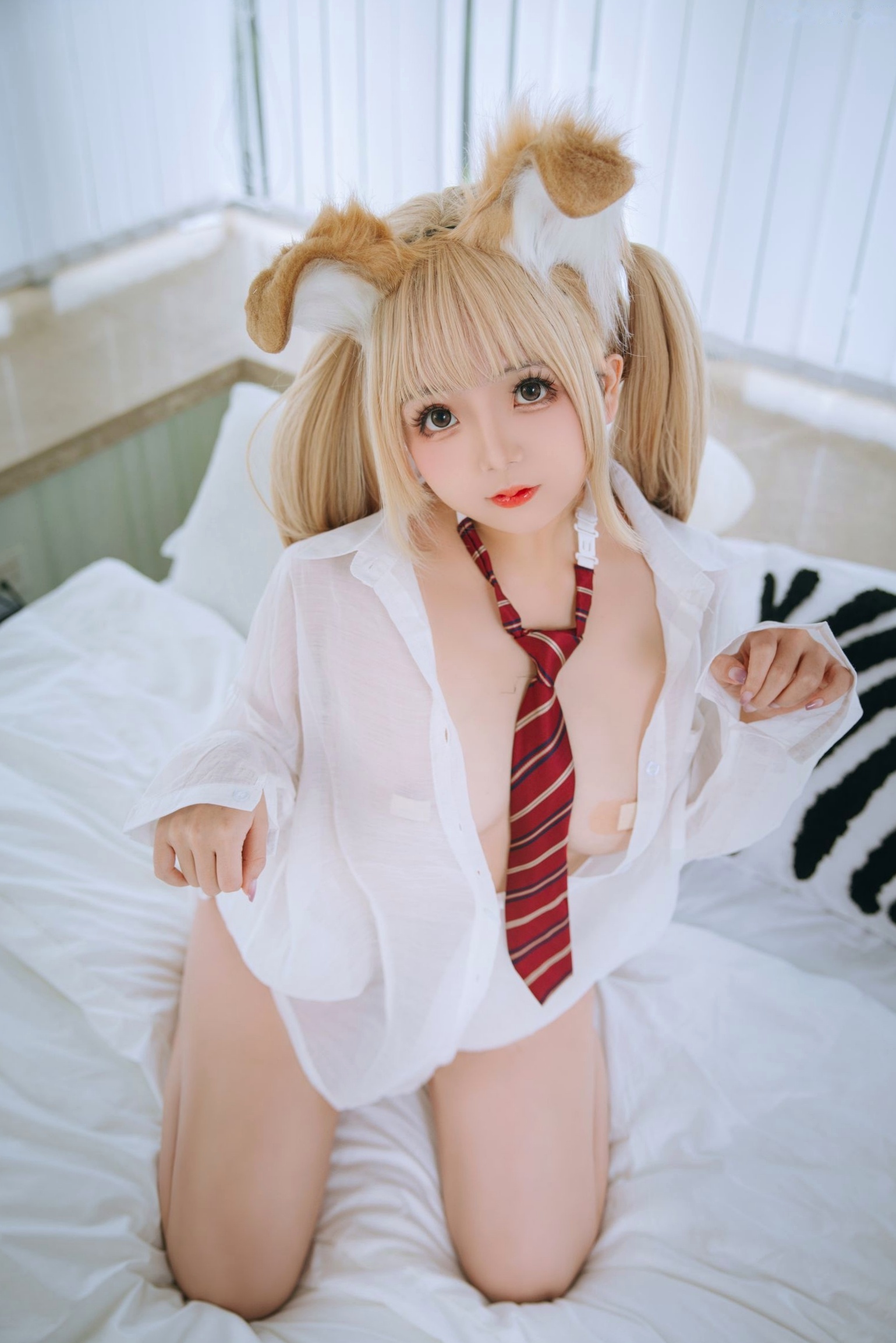 Gallery - 日奈娇-白色衬衫小狗角色扮演，甜美清纯与性感诱惑的极致碰撞角色扮演诱惑制服女神白嫩 女神私房照_秀色女神 - image 12