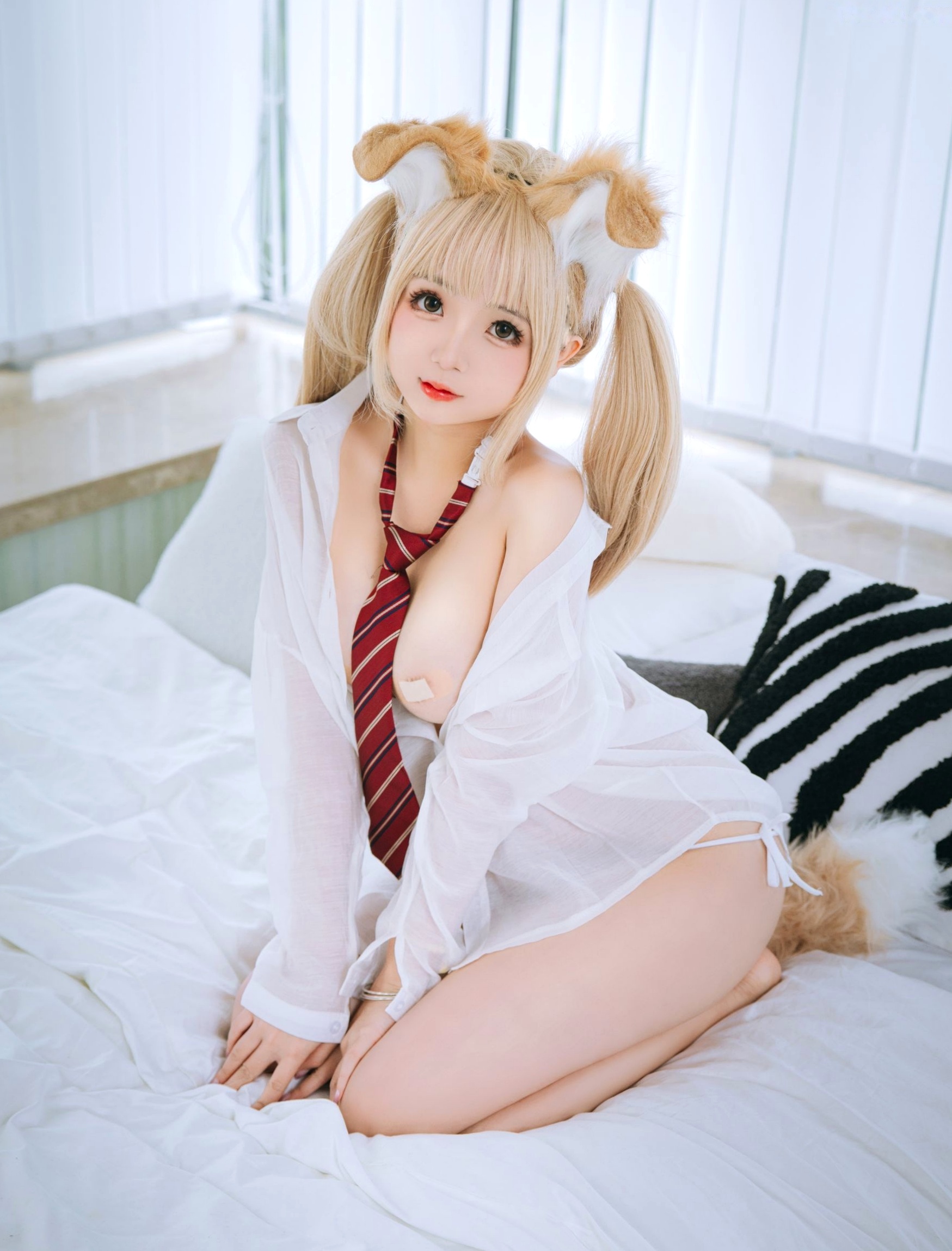 Gallery - 日奈娇-白色衬衫小狗角色扮演，甜美清纯与性感诱惑的极致碰撞角色扮演诱惑制服女神白嫩 女神私房照_秀色女神 - image 14