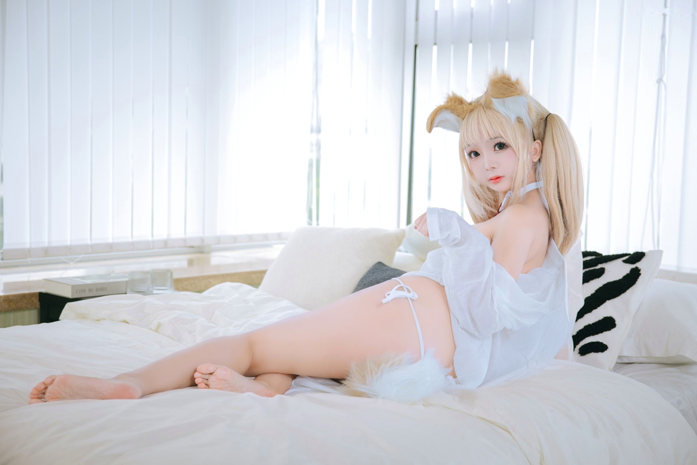 Gallery - 日奈娇-白色衬衫小狗角色扮演，甜美清纯与性感诱惑的极致碰撞角色扮演诱惑制服女神白嫩 女神私房照_秀色女神 - image 30